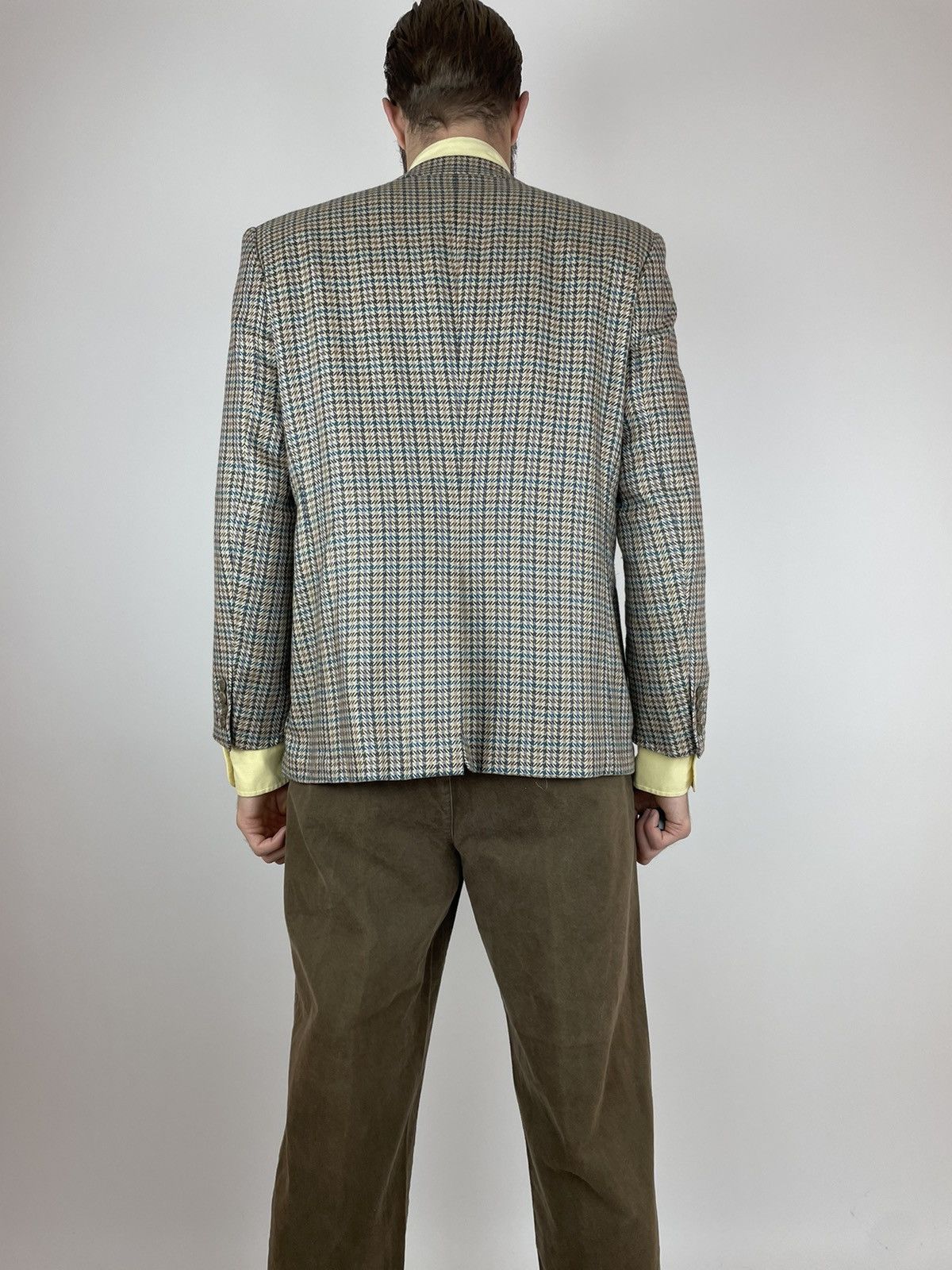 Vintage Vintage Pied-de-poule super 100’s wool by DECHAMPS Blazer Size 40R - 8 Thumbnail