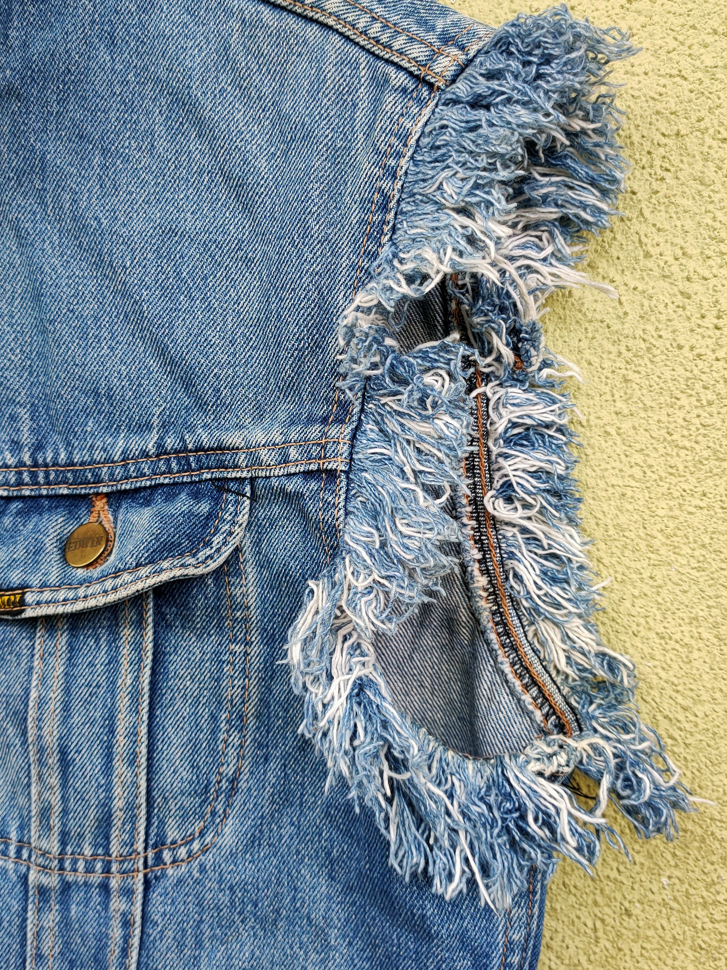 Edwin Edwin vintage 90s denim jacket pocket sleeveless Size US L / EU 52-54 / 3 - 8 Thumbnail