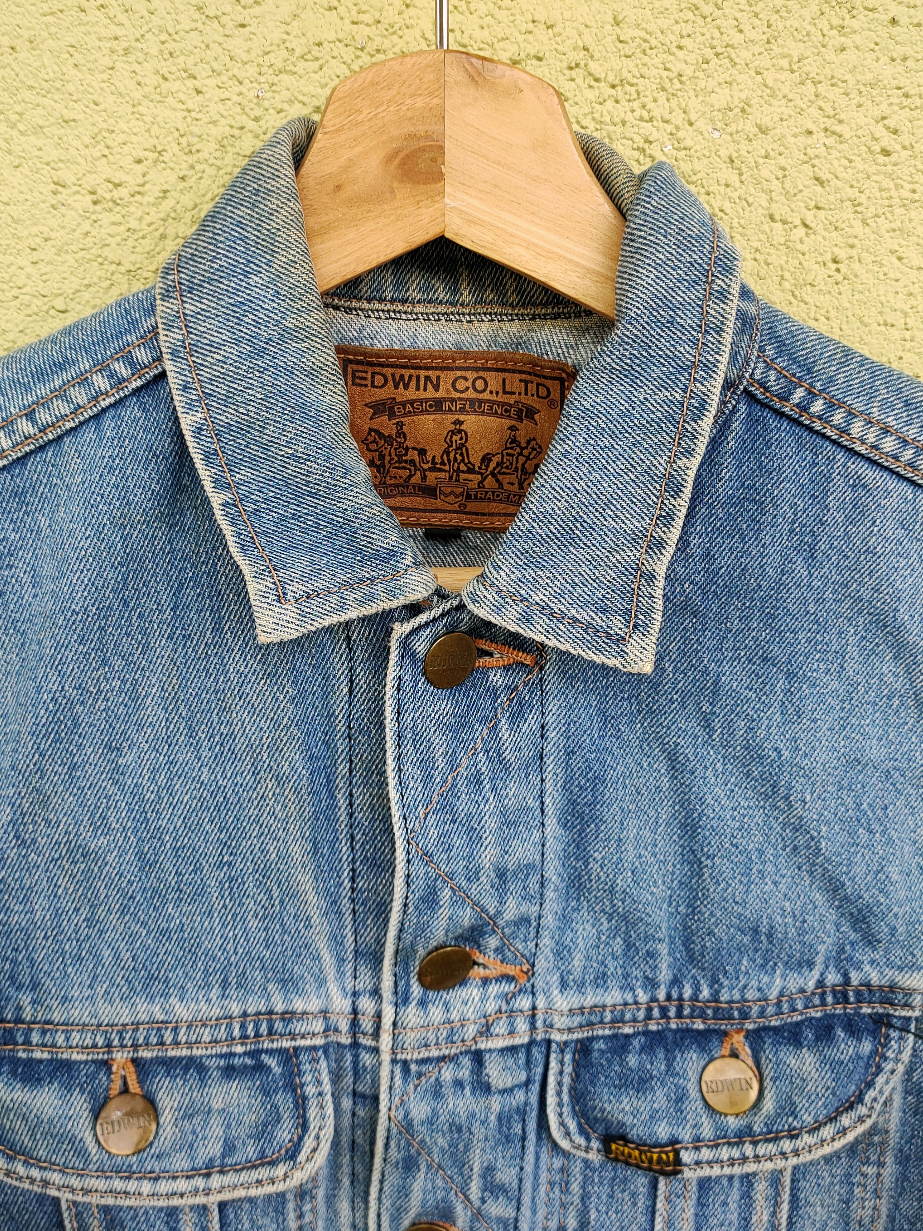 Edwin Edwin vintage 90s denim jacket pocket sleeveless Size US L / EU 52-54 / 3 - 3 Thumbnail