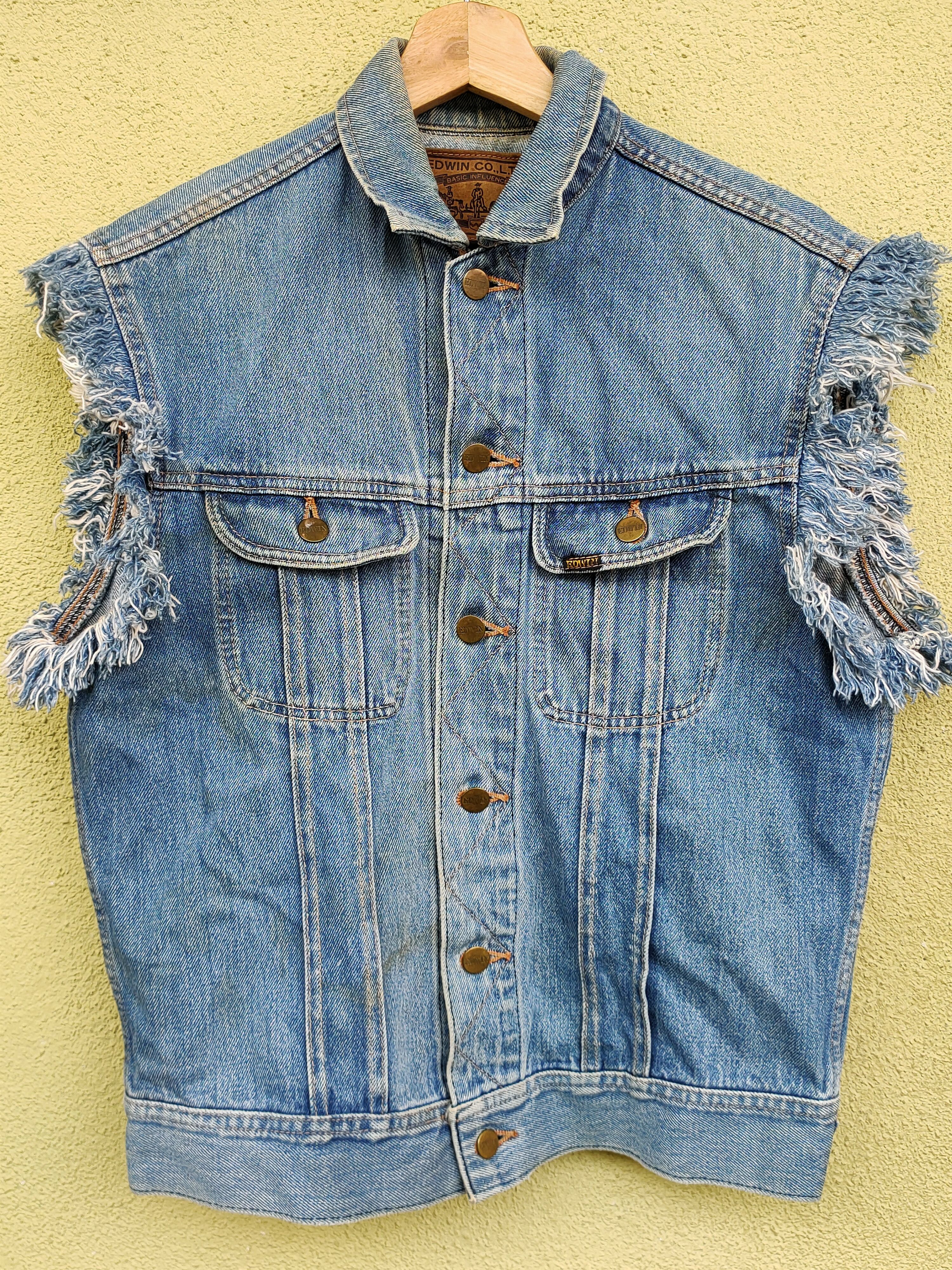 Edwin Edwin vintage 90s denim jacket pocket sleeveless Size US L / EU 52-54 / 3 - 1 Thumbnail