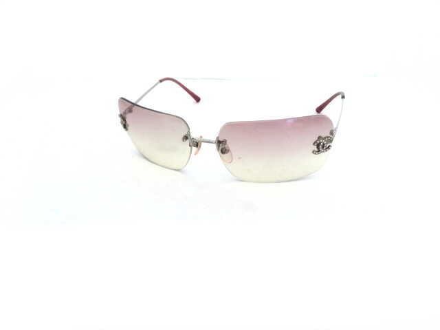 Vintage Chanel 4017-D rhinestone rimless sunglasses