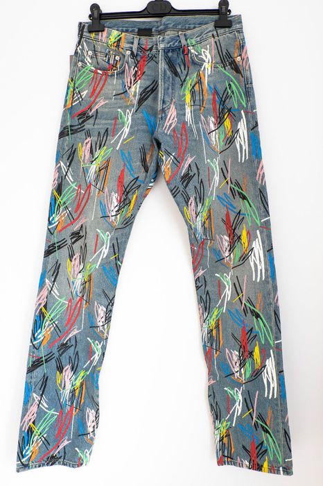 Dior 2015 RUNAWAY PAINTED JEANS 31 Size US 31 - 1 Preview