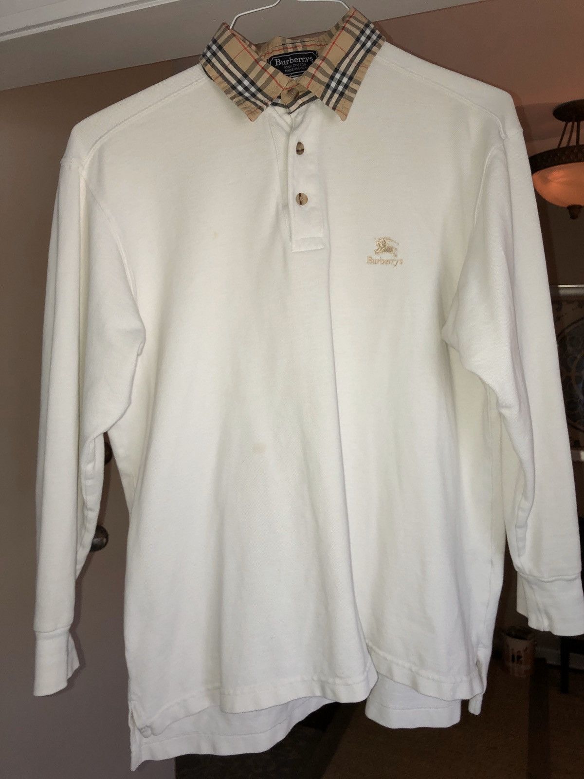 Burberry 2024 Nova Check “white on white” Button Down