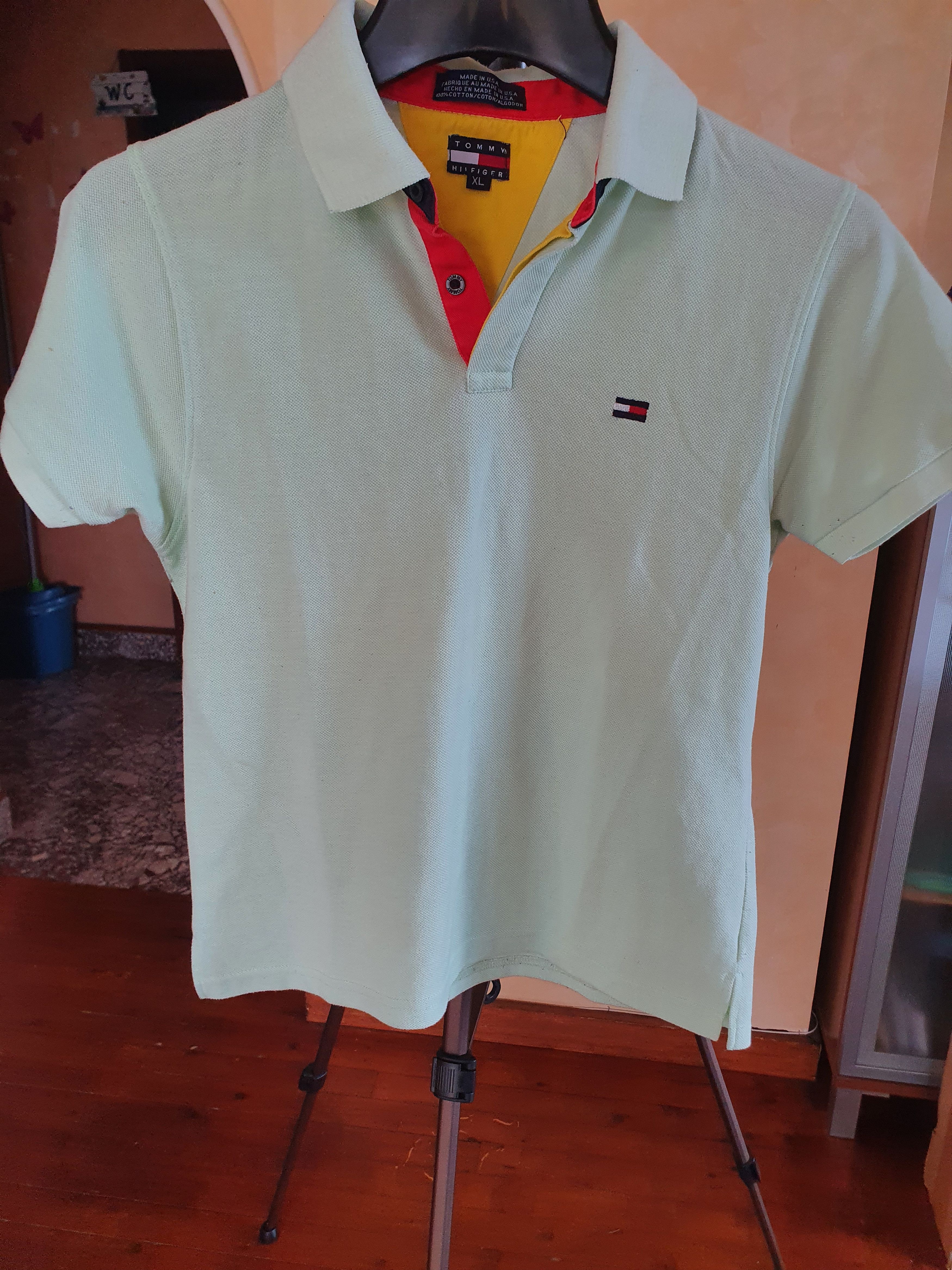 Tommy Hilfiger × Vintage Tommy Hilfiger Vtg Women's Made in USA polo tee,sz M? Size M / US 6-8 / IT 42-44 - 2 Thumbnail