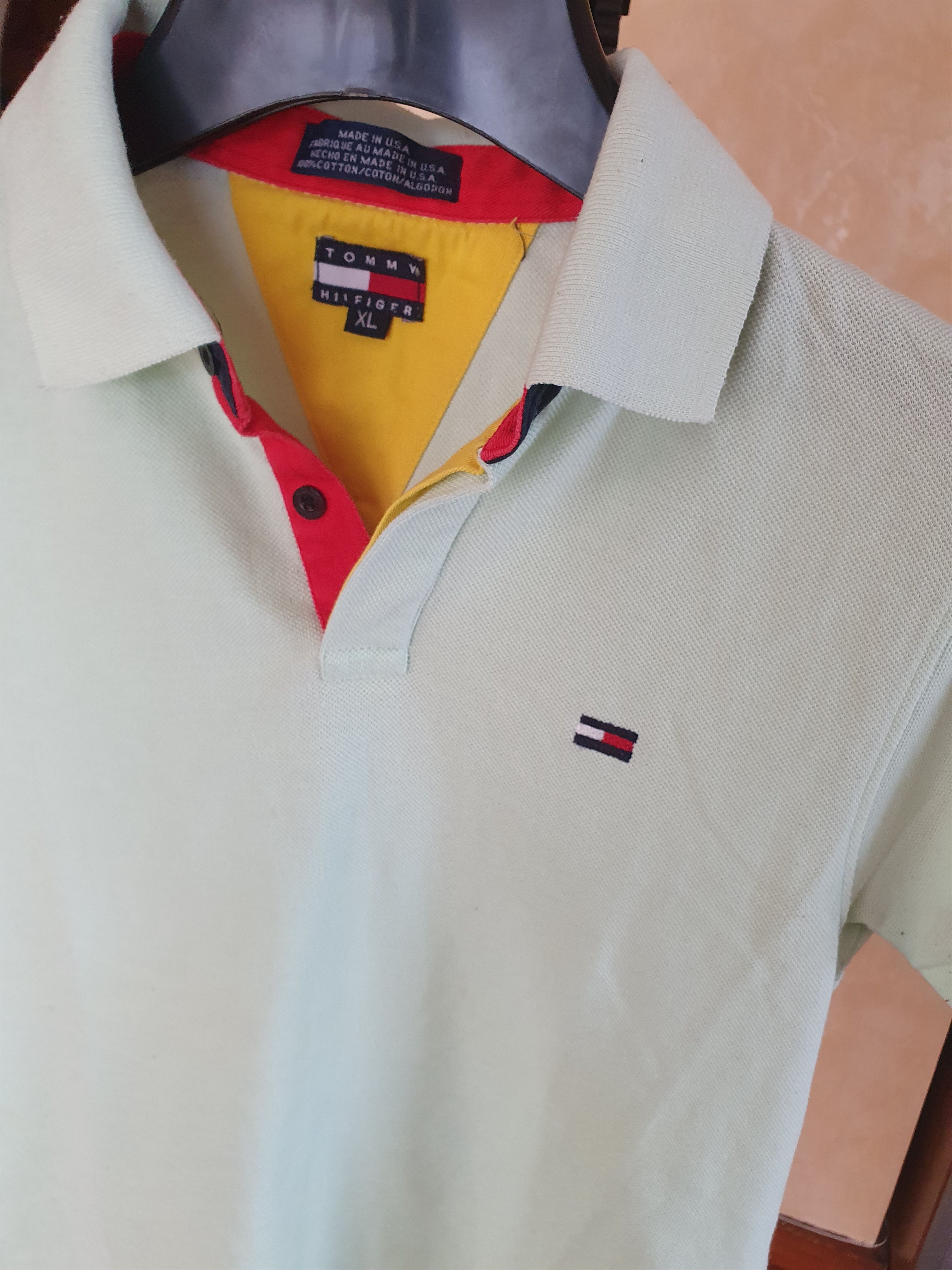 Tommy Hilfiger × Vintage Tommy Hilfiger Vtg Women's Made in USA polo tee,sz M? Size M / US 6-8 / IT 42-44 - 4 Thumbnail