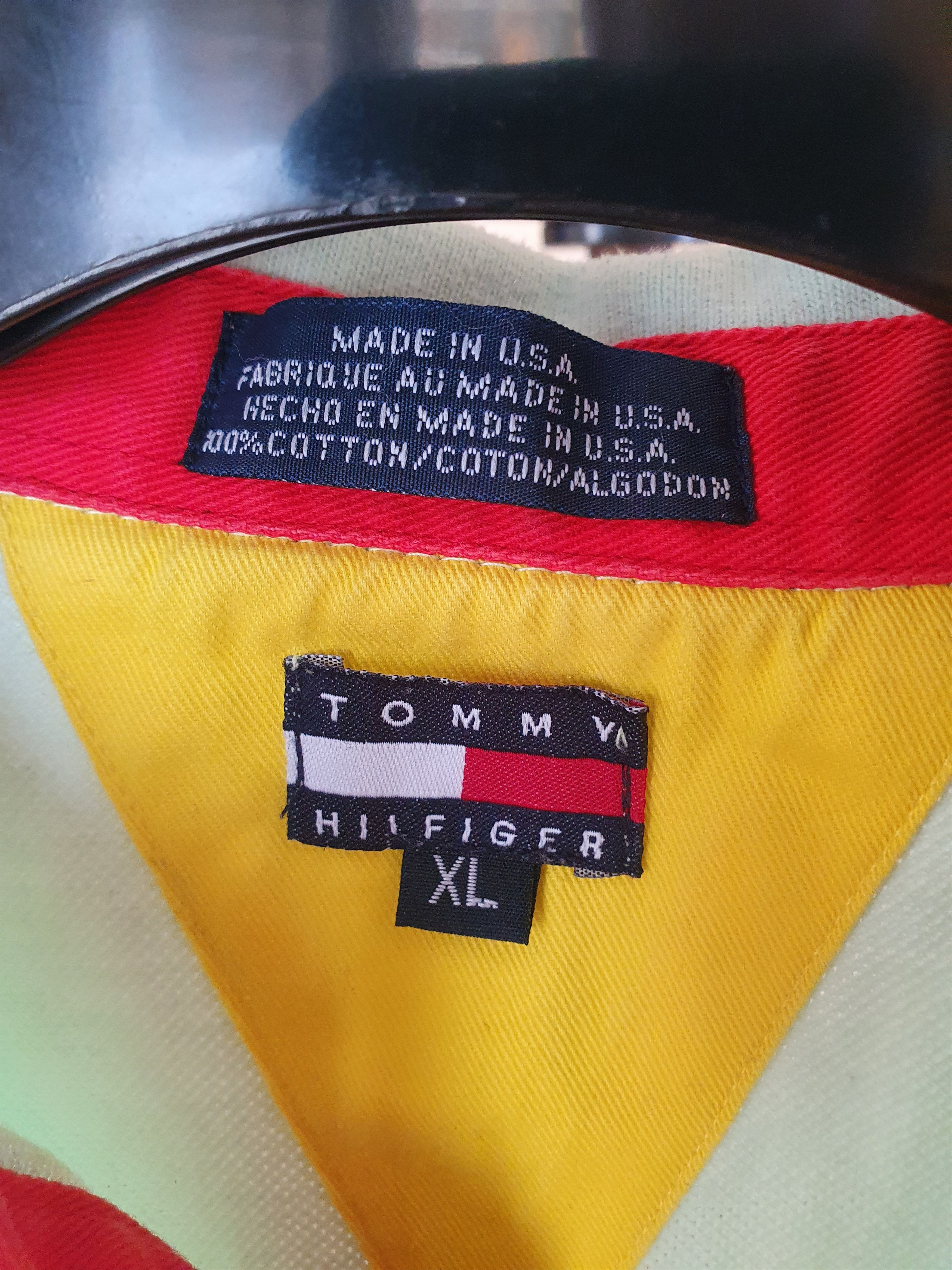 Tommy Hilfiger × Vintage Tommy Hilfiger Vtg Women's Made in USA polo tee,sz M? Size M / US 6-8 / IT 42-44 - 7 Thumbnail