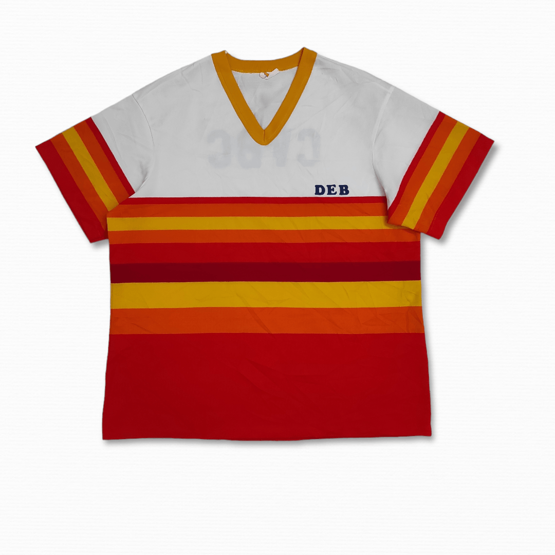 Majestic vintage 70's Majestic sandknit ultra rainbow stripes jersey Size US XL / EU 56 / 4 - 1 Thumbnail