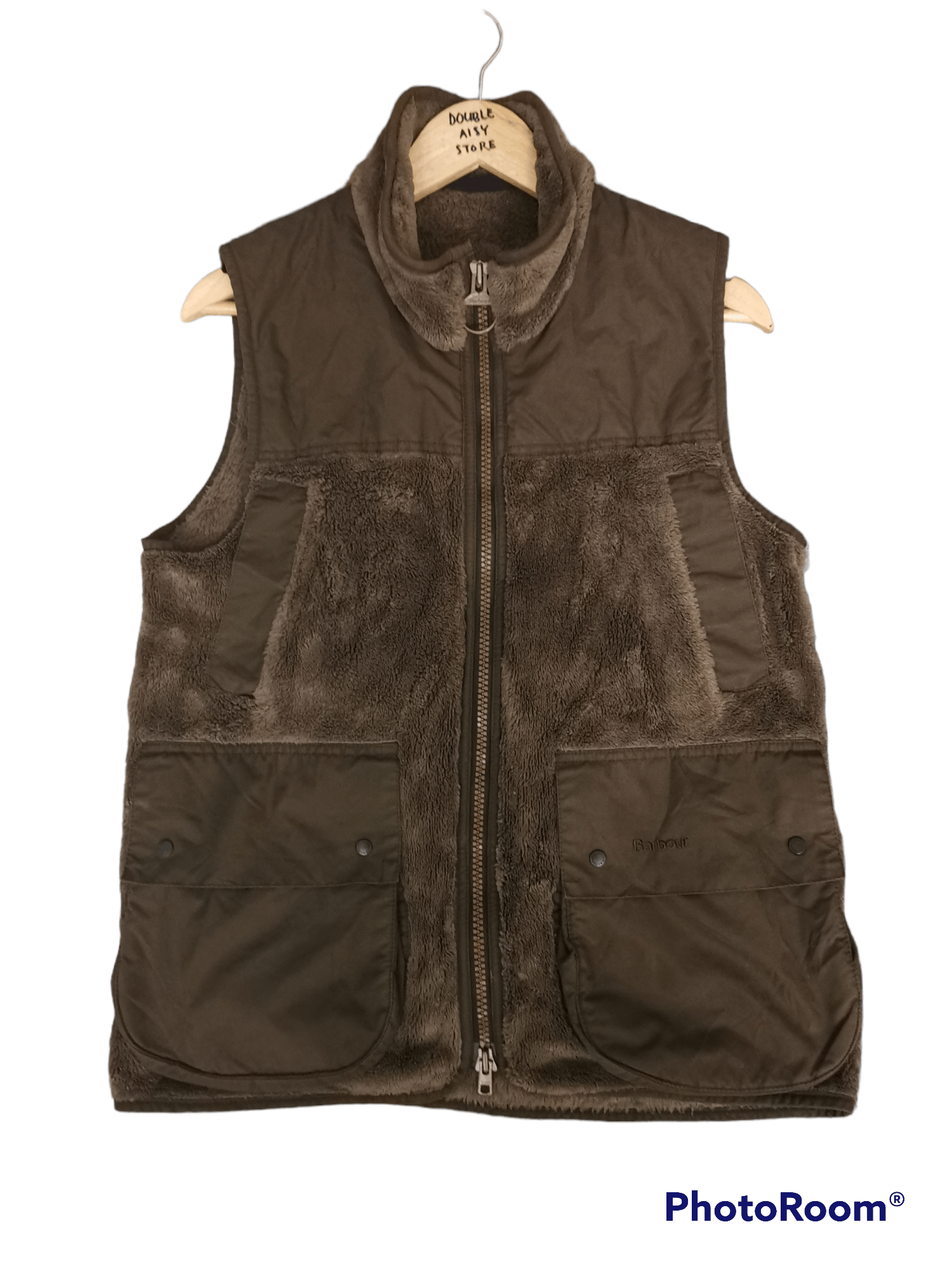 Barbour × Vintage 🔥Vintage Barbour Fleece Gilet Vest Size US S / EU 44-46 / 1 - 1 Thumbnail