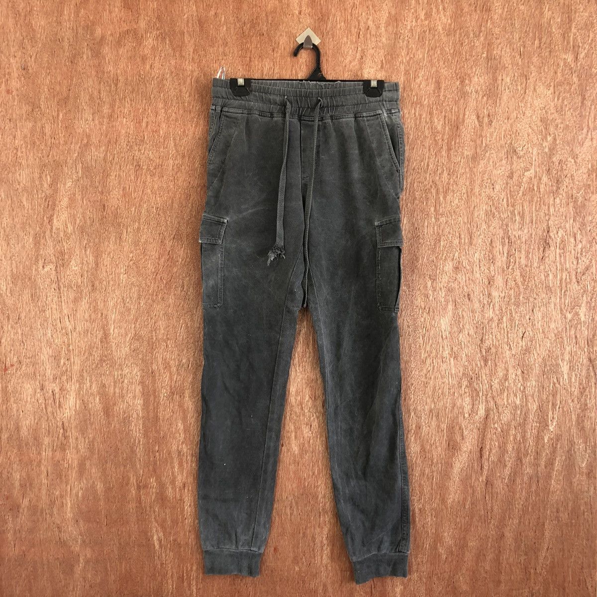Japan Black Faded Multipocket Tactical Cargo Pants #c1128