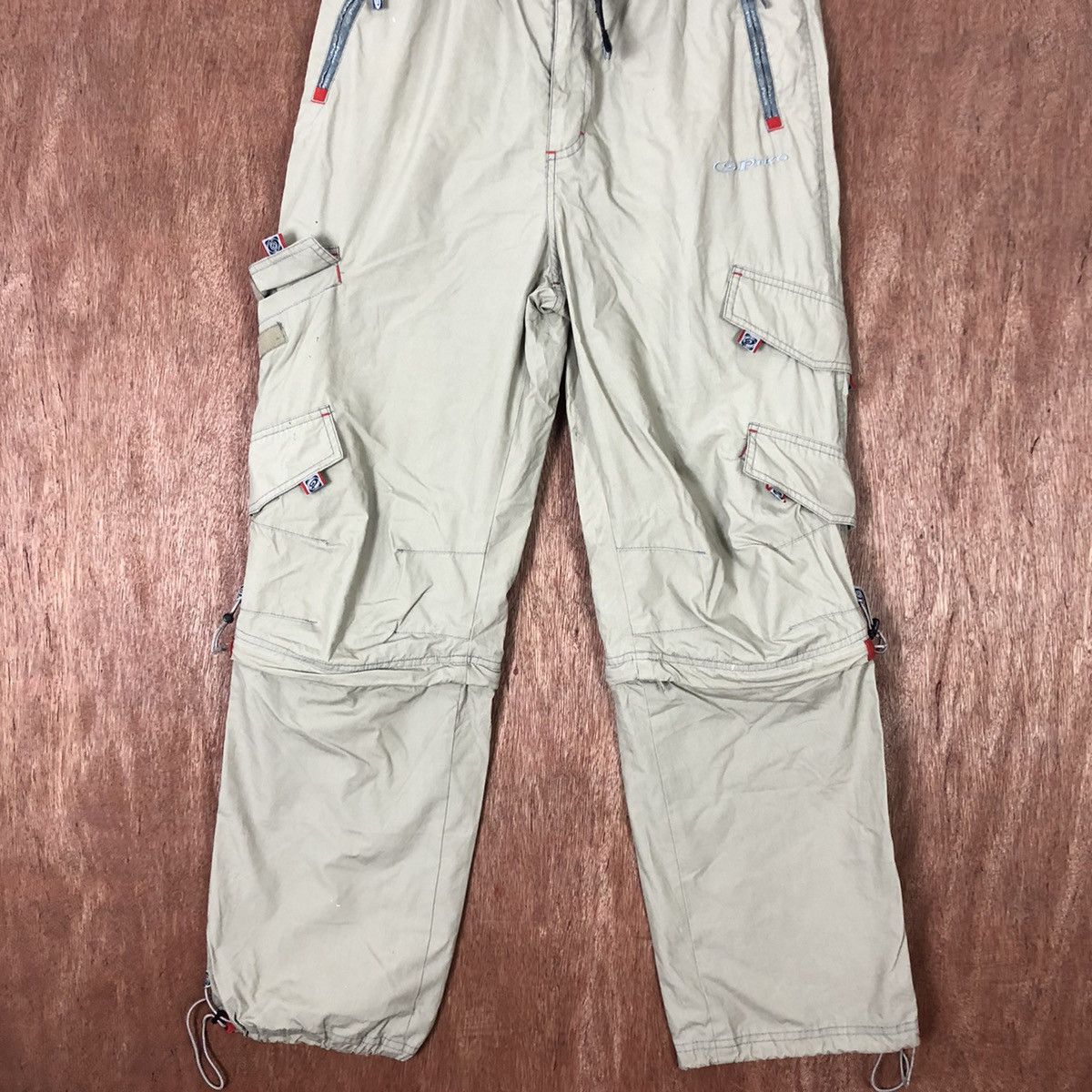 Japanese Brand D Piko Brown Multipocket hiking track Cargo Pants #c1118 Size US 30 / EU 46 - 3 Thumbnail