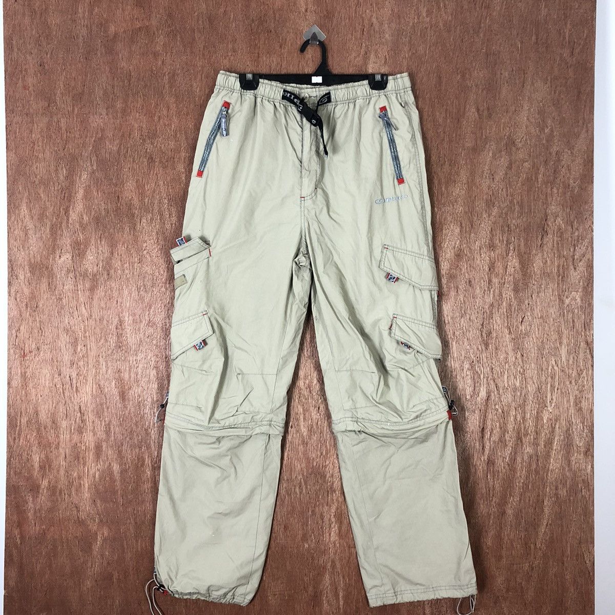 image of Sportswear Piko Light Brown Multipocket Hiking Track Cargo Pants C1118, Men's (Size 30)