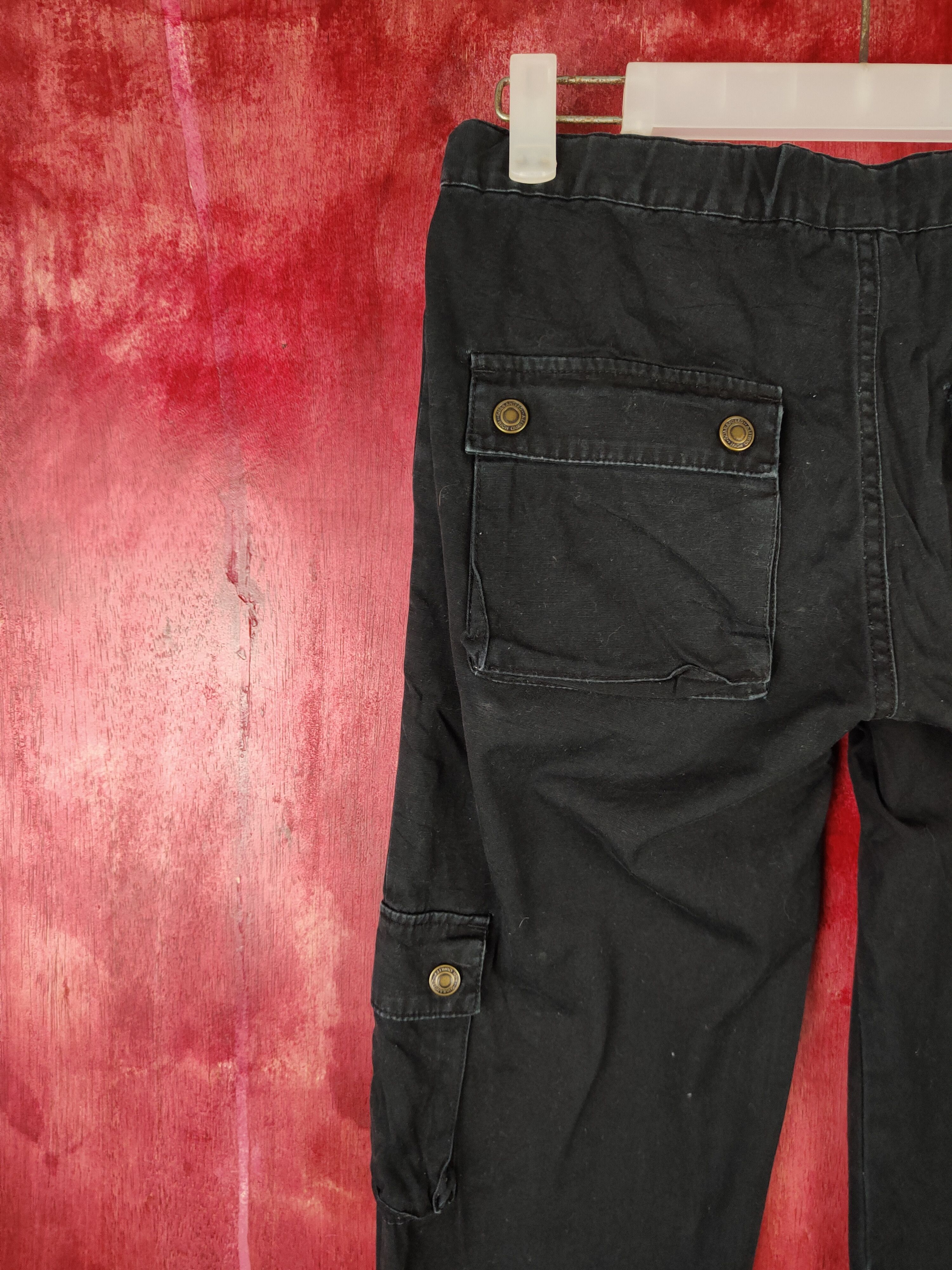 Japanese Brand × Vintage Hucom part 2 Black Multi Pocket Tactical Cargo Pants #S488 Size 28" / US 6 / IT 42 - 8 Thumbnail