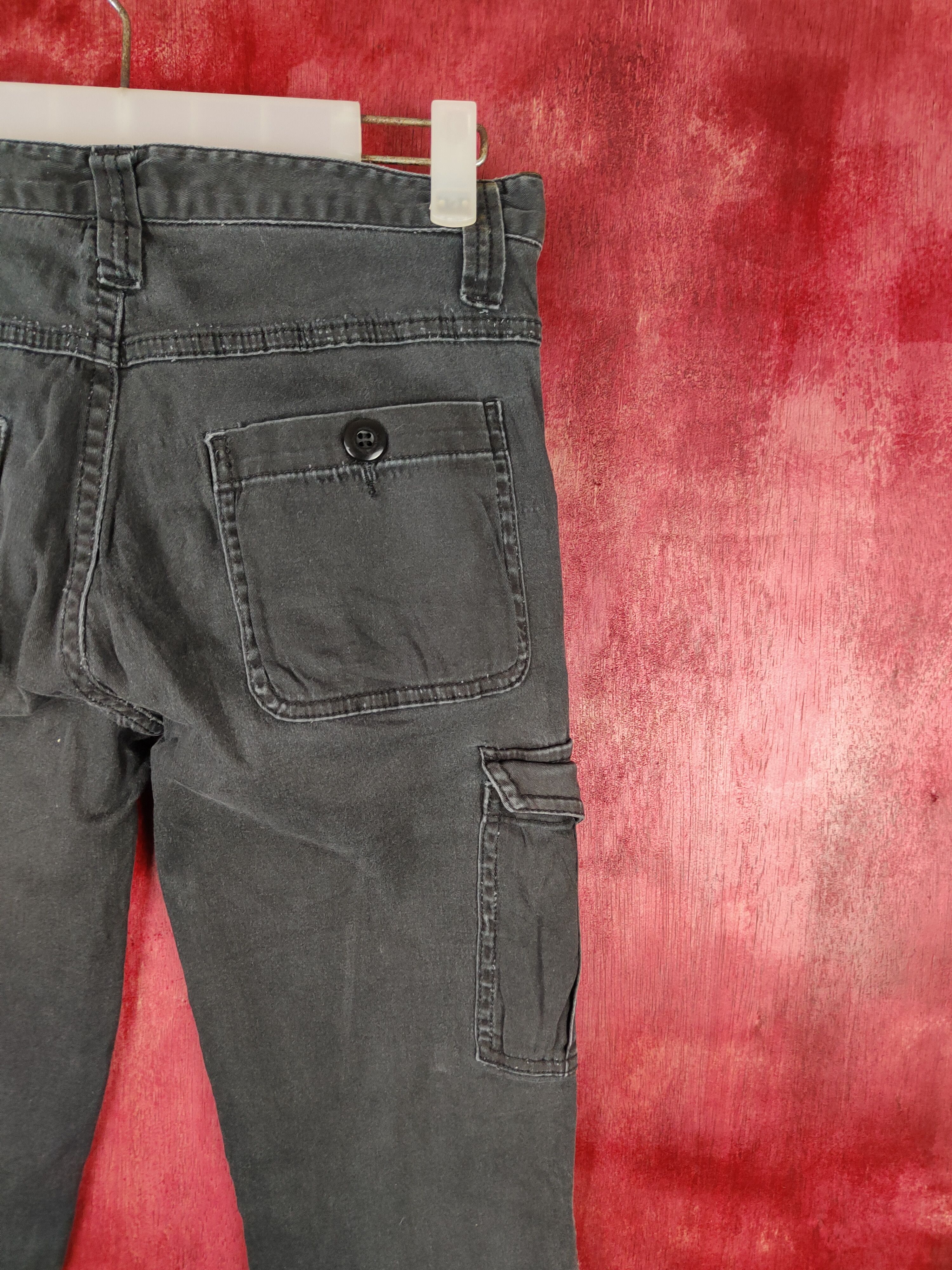 Faded Glory × Japanese Brand Shuca Black Multi Pocket Tactical Cargo Pants #S484 Size US 29 - 10 Thumbnail