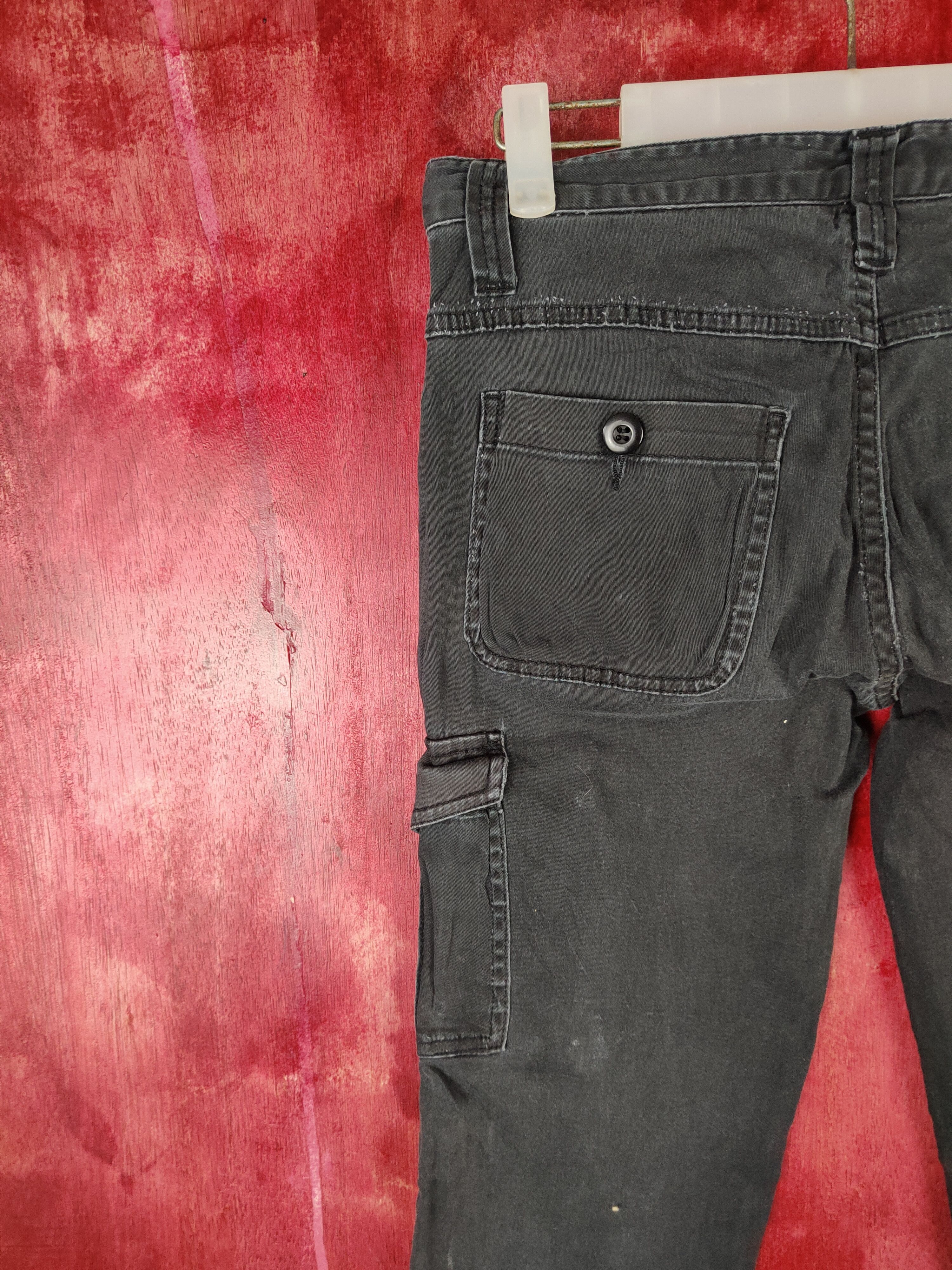 Faded Glory × Japanese Brand Shuca Black Multi Pocket Tactical Cargo Pants #S484 Size US 29 - 8 Thumbnail