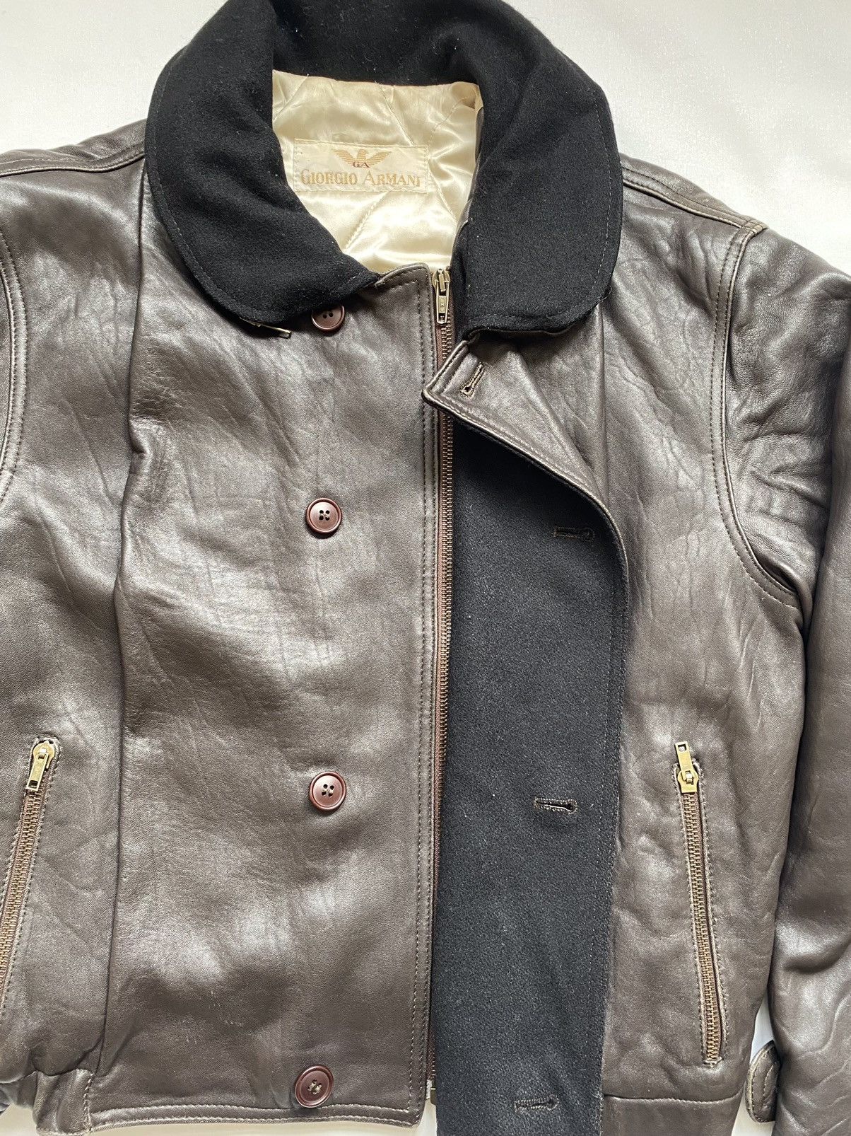 Archival Vintage GIORGIO ARMANI Giorgio Armani leather jacket - View 5