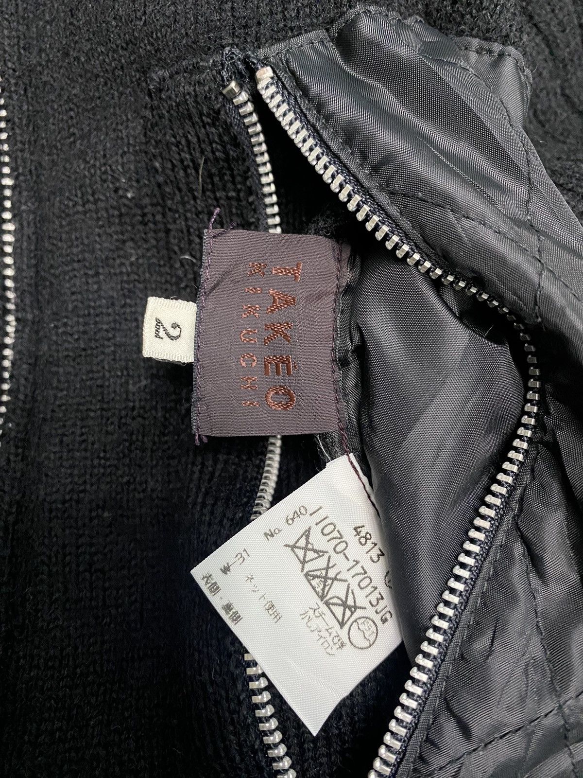 Takeo Kikuchi 90s Reversible Hybrid Knit + nylon vertical pocket Size US M / EU 48-50 / 2 - 10 Thumbnail