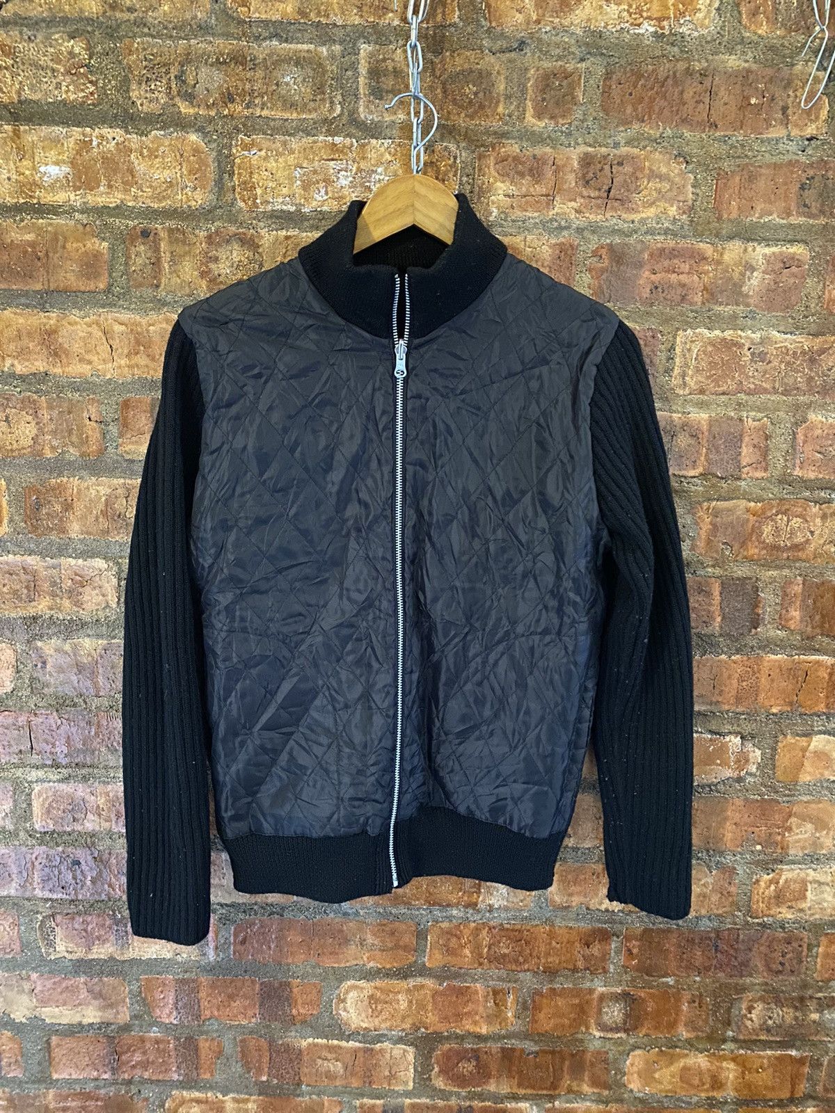 Takeo Kikuchi 90s Reversible Hybrid Knit + nylon vertical pocket Size US M / EU 48-50 / 2 - 7 Thumbnail