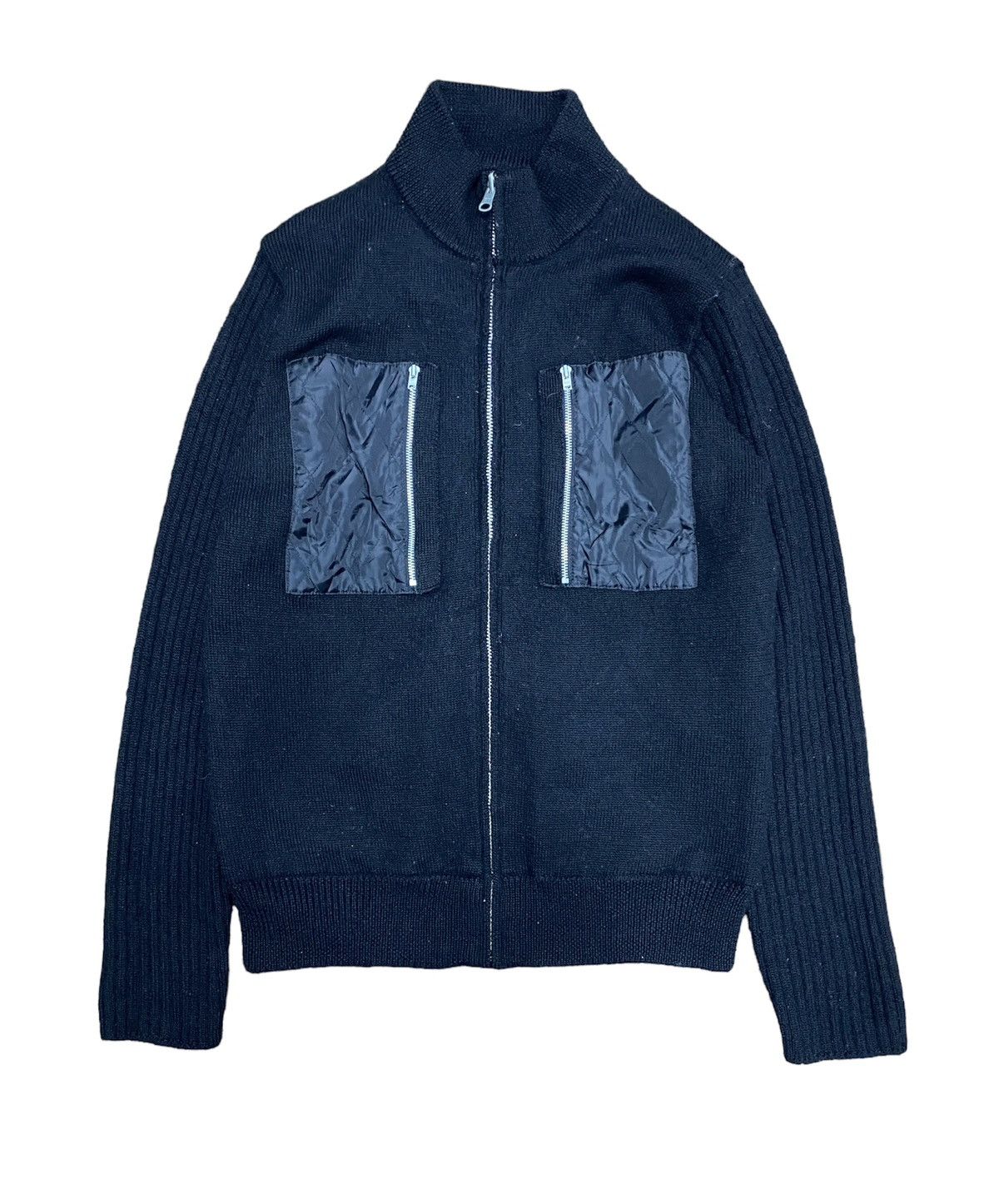Takeo Kikuchi 90s Reversible Hybrid Knit + nylon vertical pocket Size US M / EU 48-50 / 2 - 1 Thumbnail