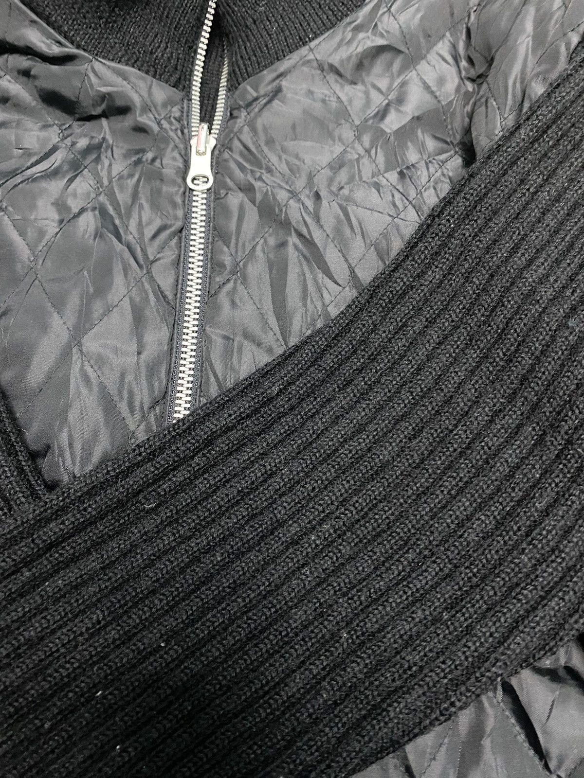Takeo Kikuchi 90s Reversible Hybrid Knit + nylon vertical pocket Size US M / EU 48-50 / 2 - 9 Thumbnail