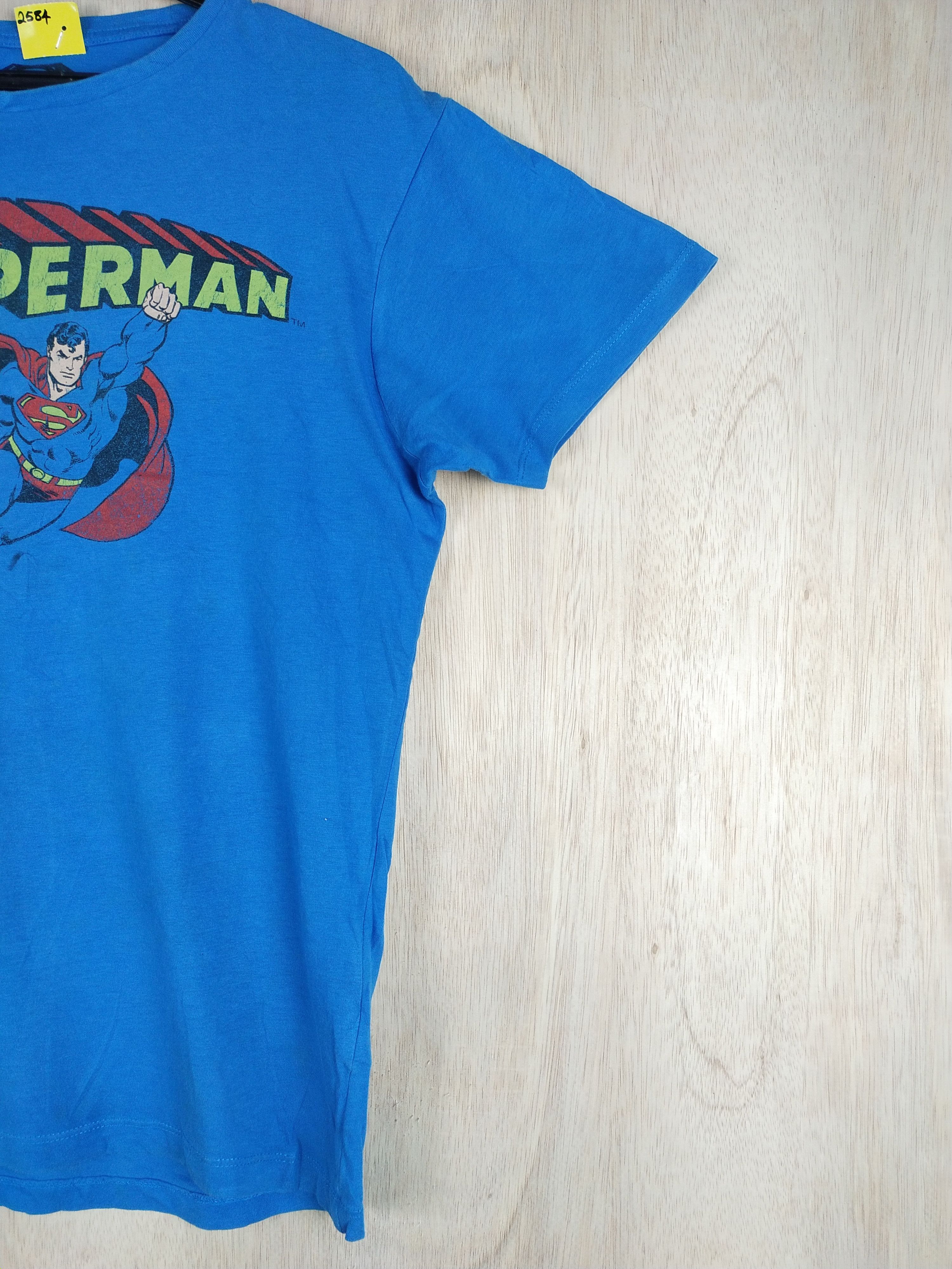 DC Comics DL Superman vintage cartoon blue Tshirt #2584 Size US S / EU 44-46 / 1 - 5 Thumbnail