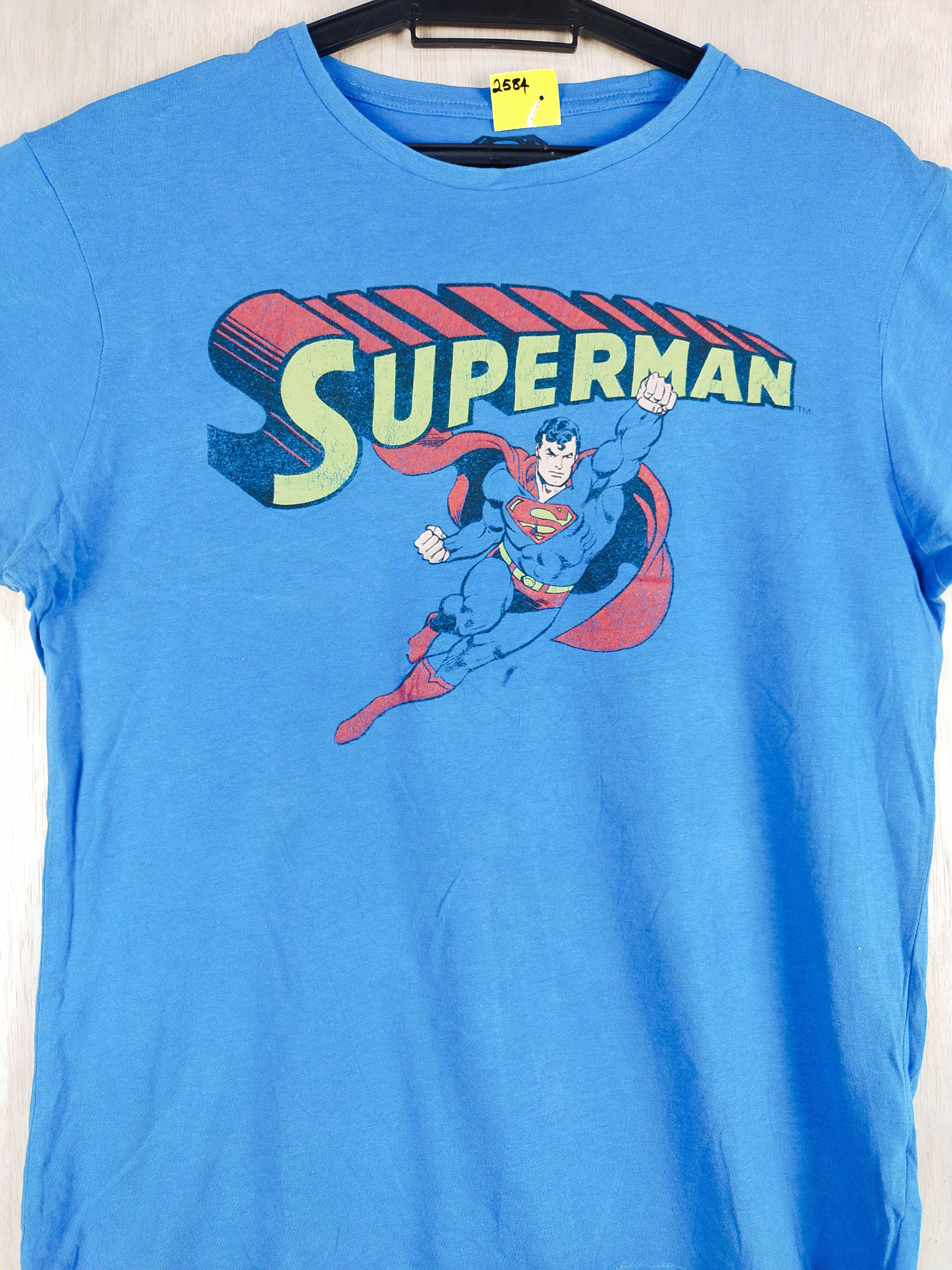 DC Comics DL Superman vintage cartoon blue Tshirt #2584 Size US S / EU 44-46 / 1 - 2 Thumbnail
