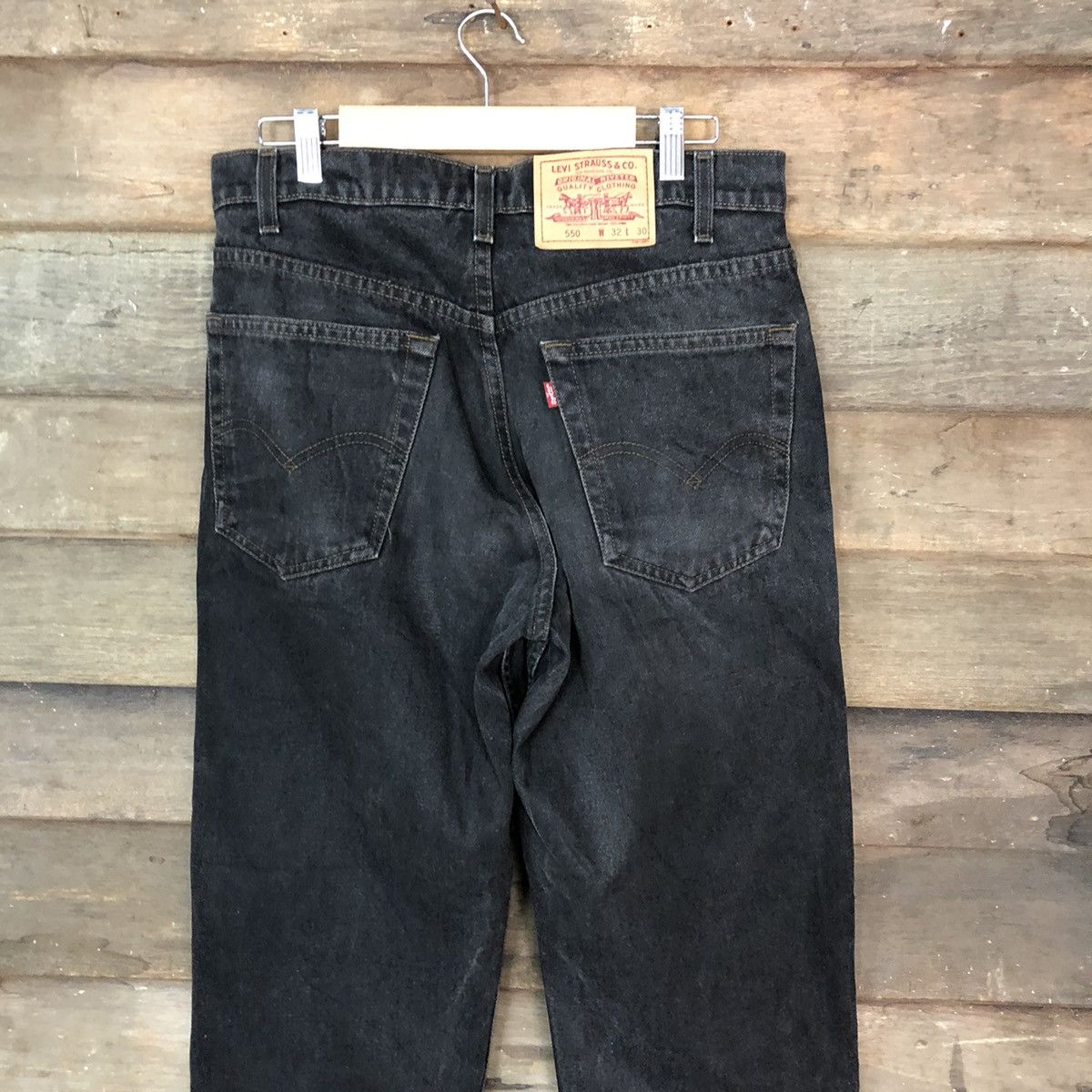 Levi's 550 Levis Black Denim Jeans #3794 Size US 32 / EU 48 - 10 Thumbnail
