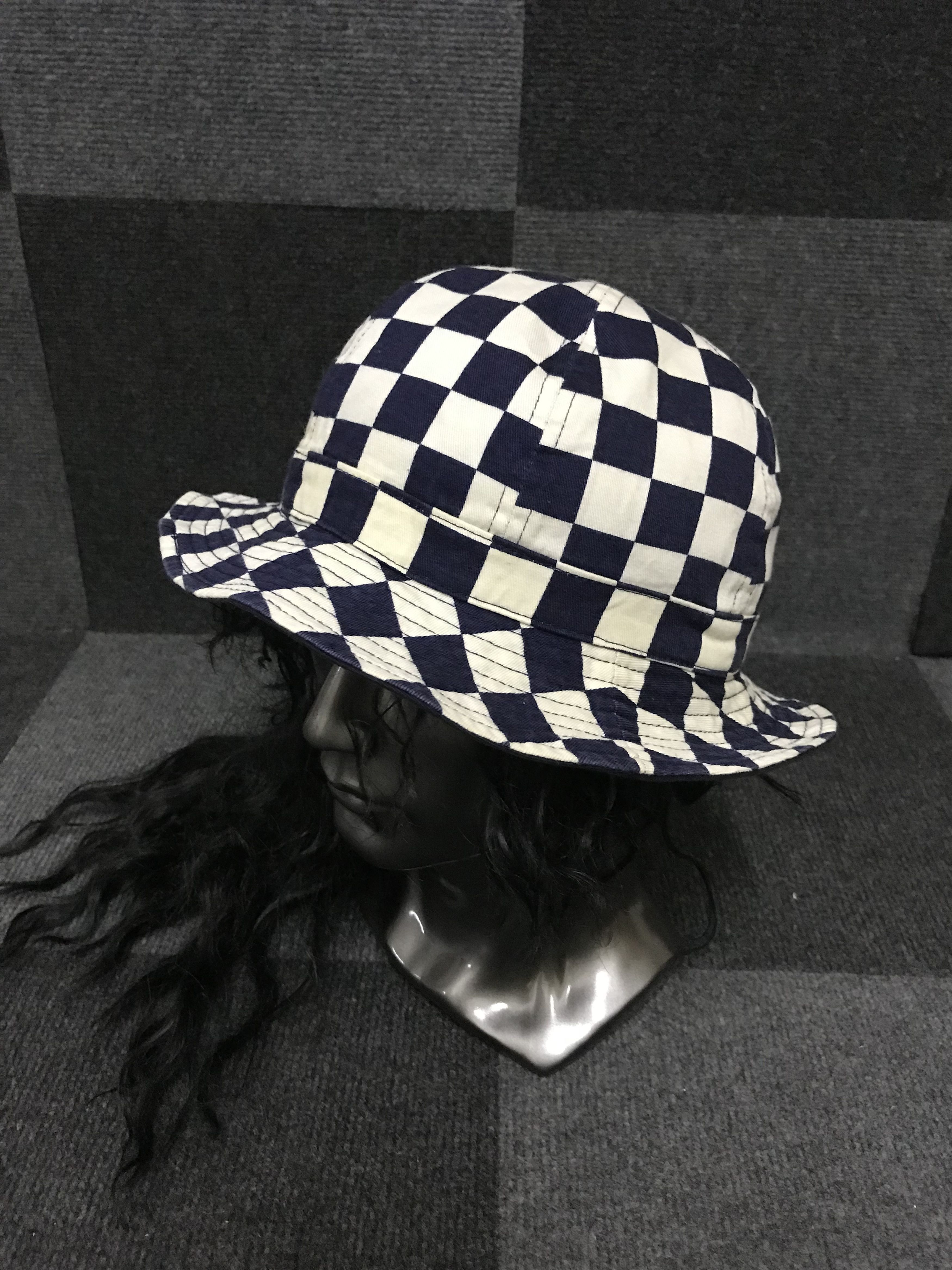 Japanese Brand BSC143 Mighty Shine Checkered Bucket Hat Size ONE SIZE - 2 Thumbnail