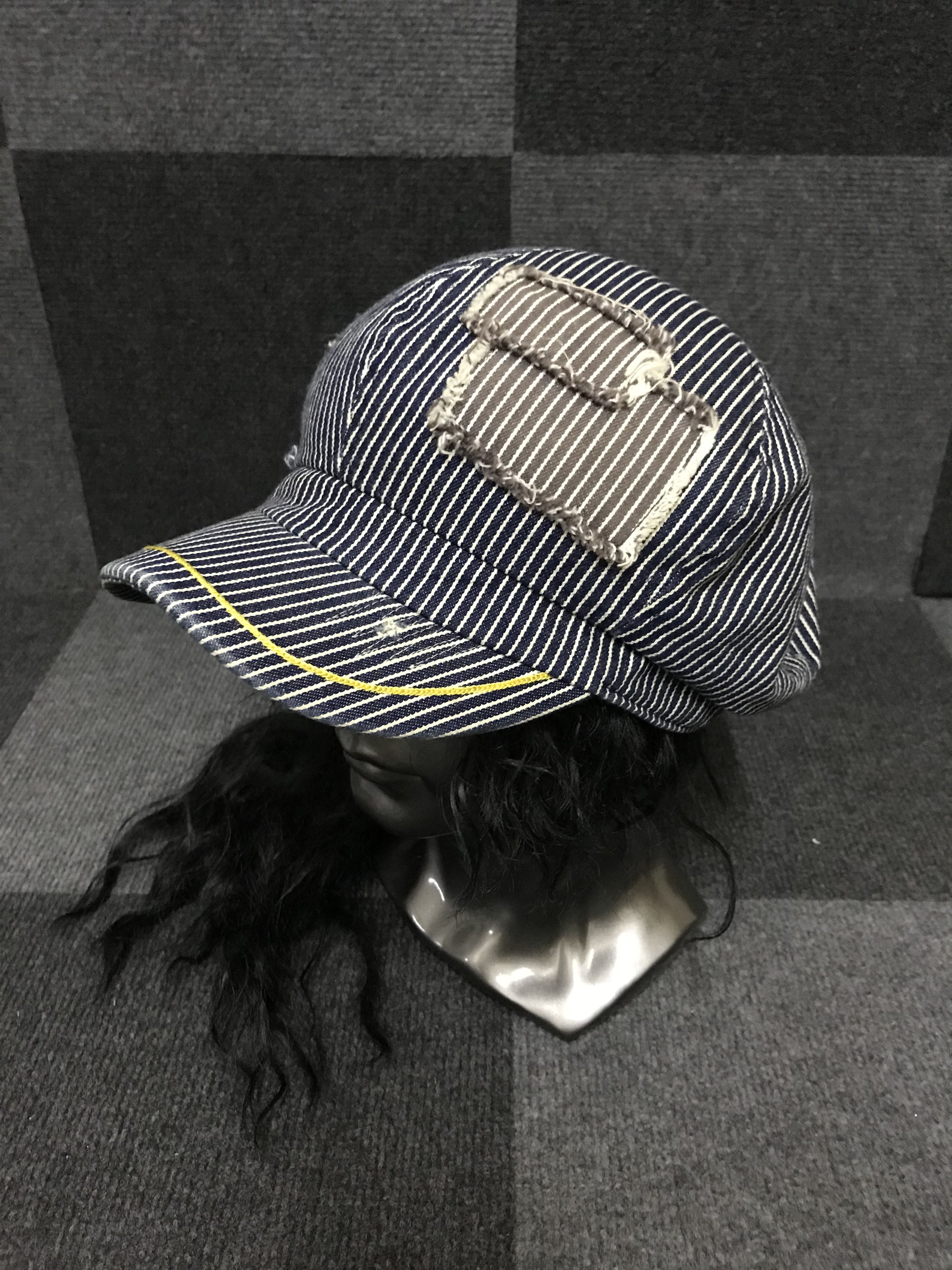 Wrangler BSC144 Wrangler Patchwork Distressed Hickory Painter Cap Size ONE SIZE - 2 Thumbnail