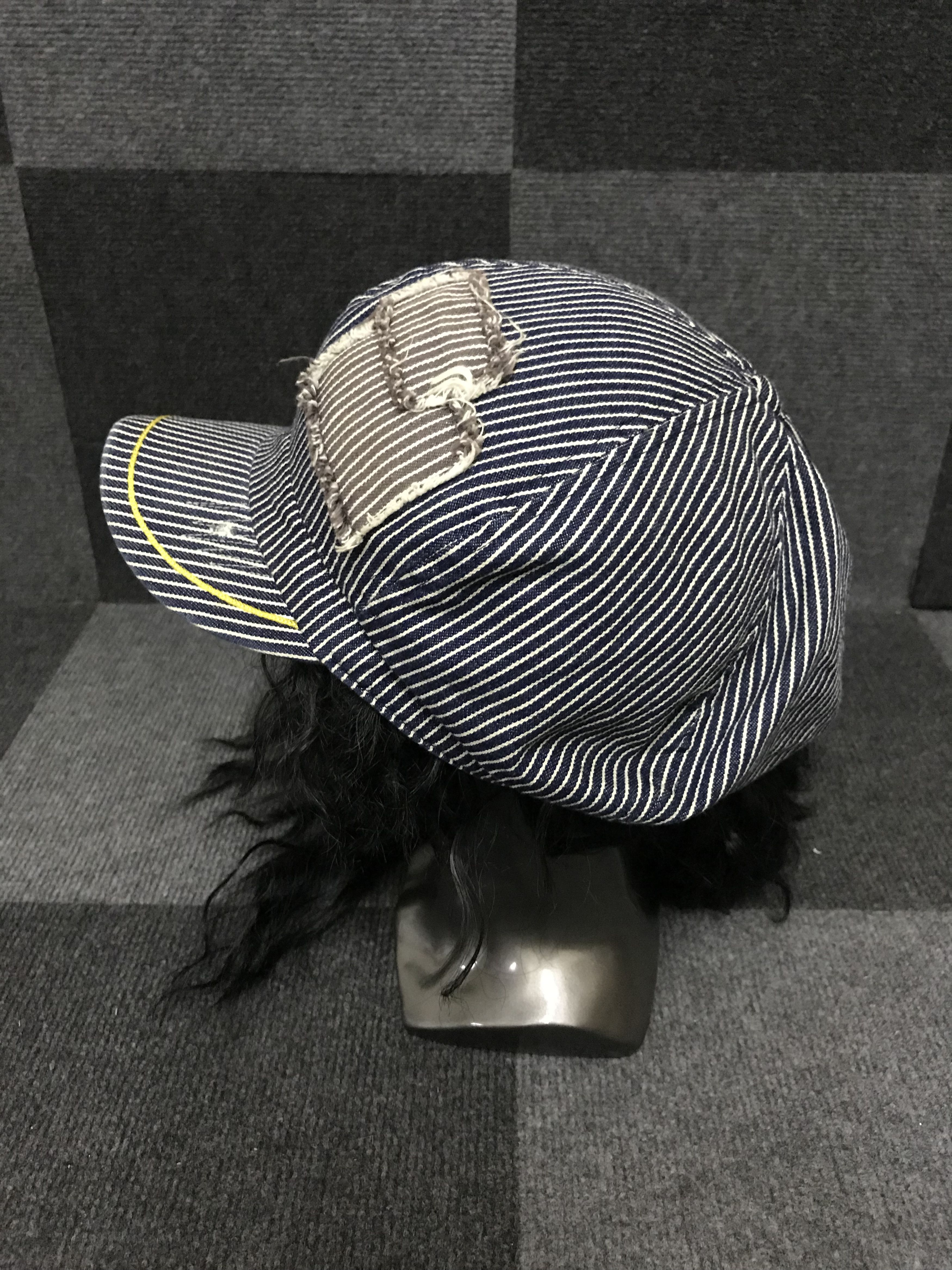 Wrangler BSC144 Wrangler Patchwork Distressed Hickory Painter Cap Size ONE SIZE - 3 Thumbnail