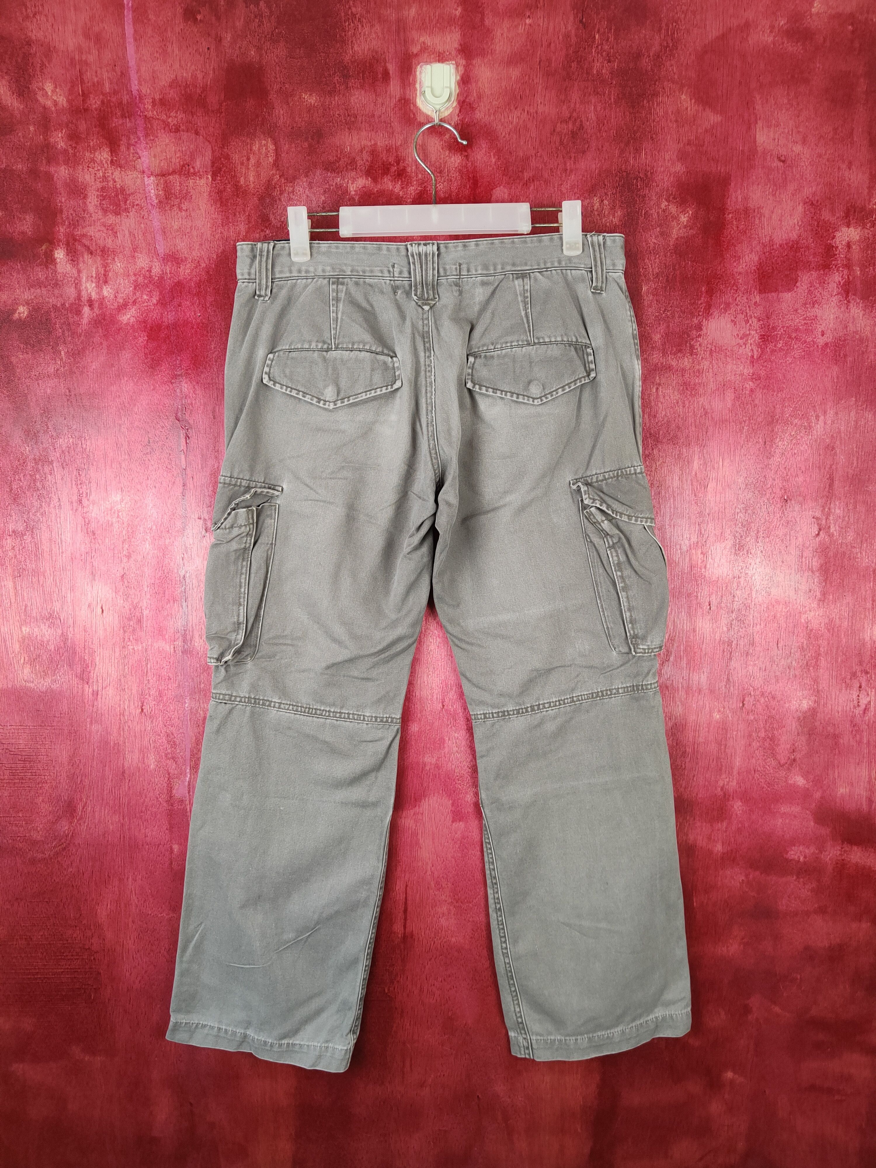 Japanese Brand Bull Gray Multi Pocket Tactical Cargo Pants #S448 Size US 32 / EU 48 - 7 Thumbnail