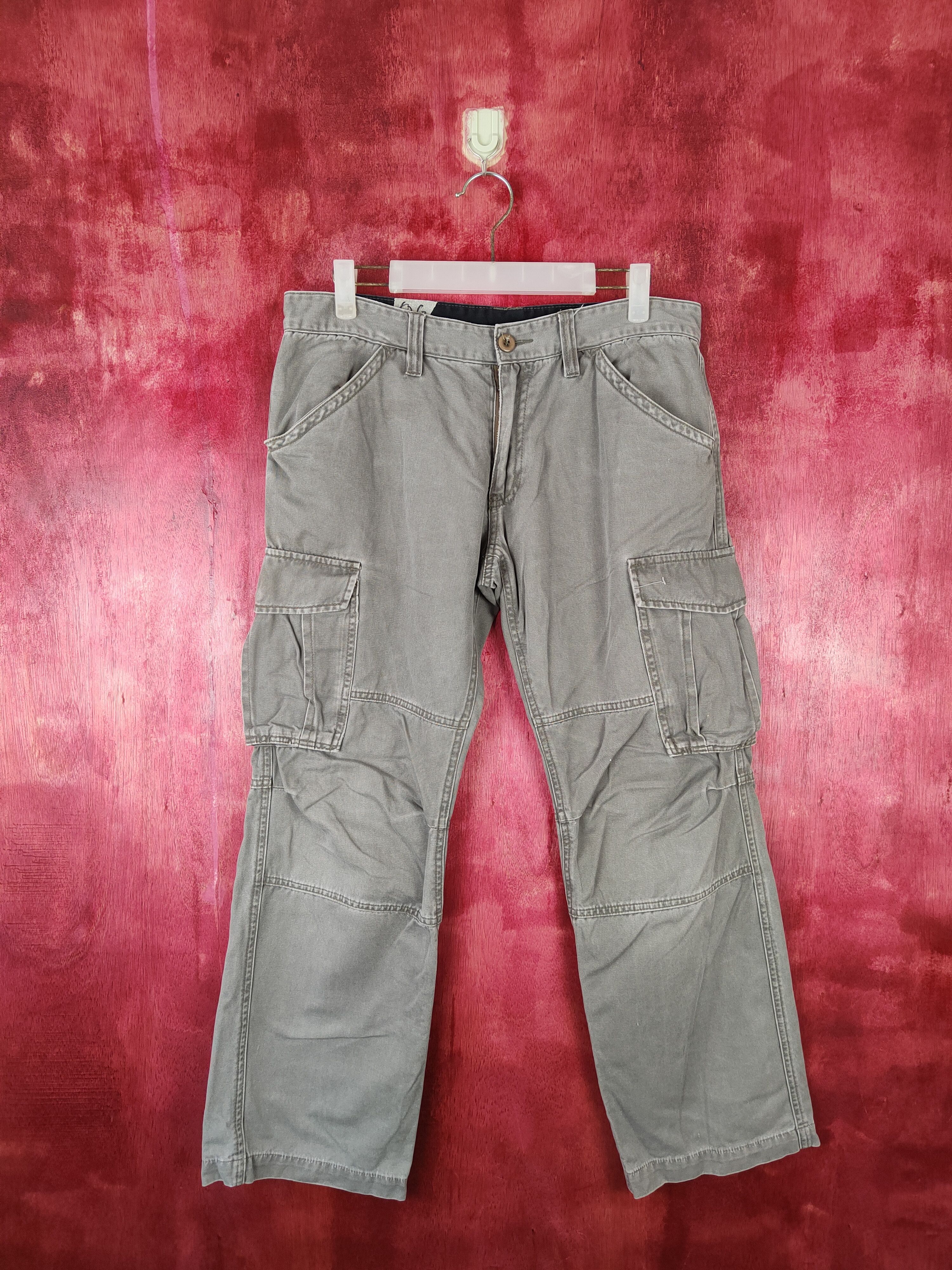Japanese Brand Bull Gray Multi Pocket Tactical Cargo Pants #S448 Size US 32 / EU 48 - 1 Thumbnail