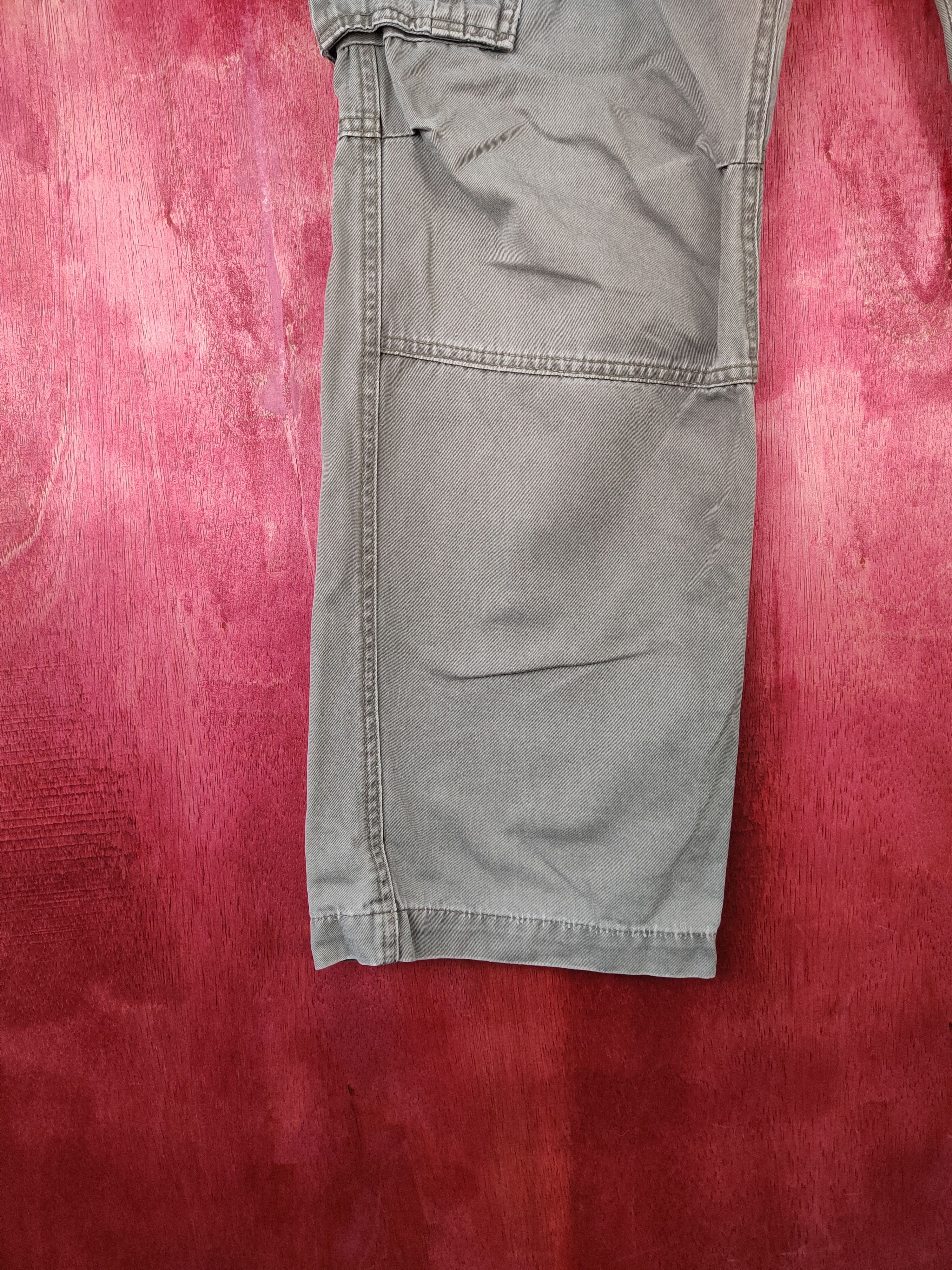 Japanese Brand Bull Gray Multi Pocket Tactical Cargo Pants #S448 Size US 32 / EU 48 - 4 Thumbnail