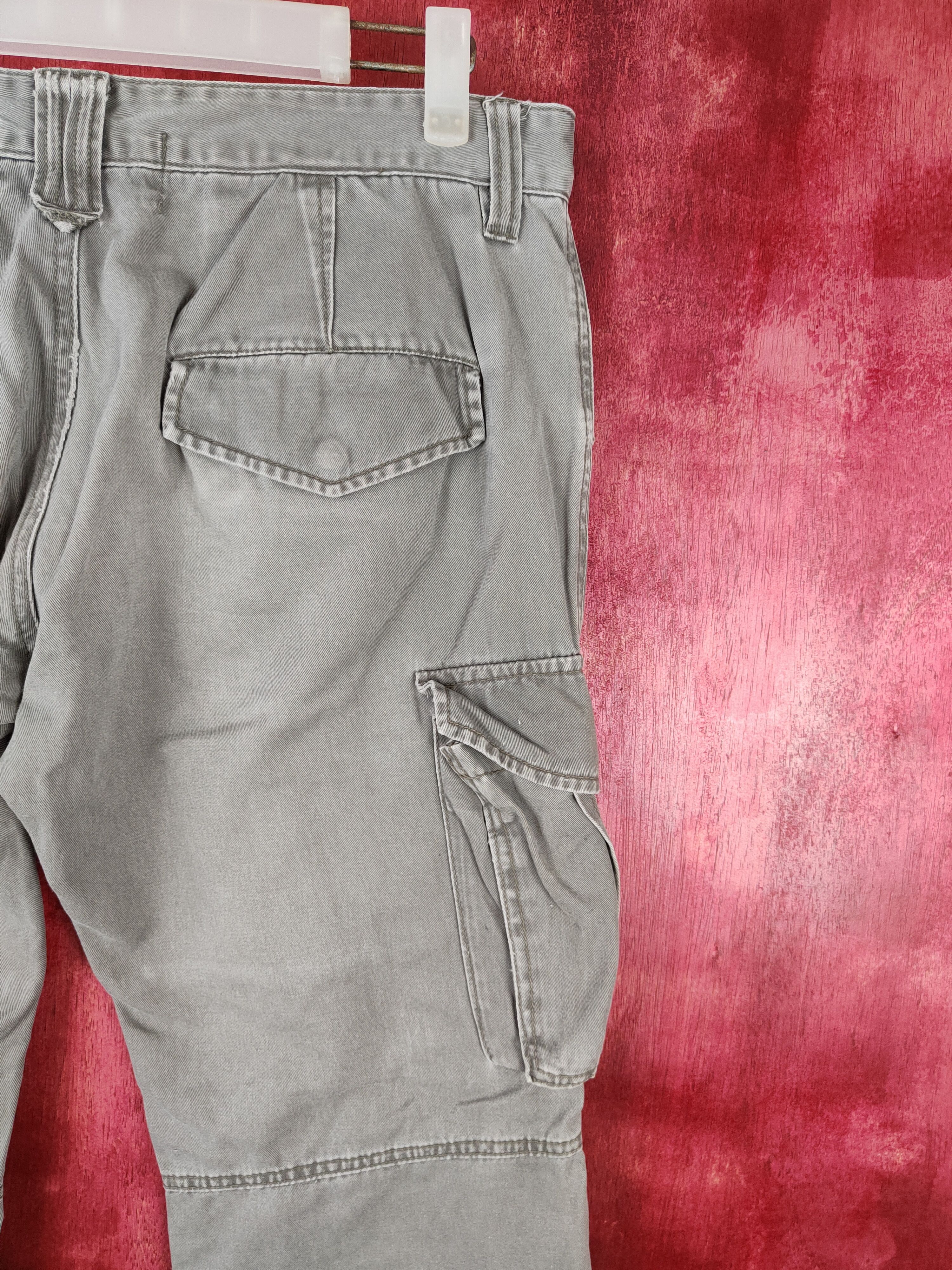 Japanese Brand Bull Gray Multi Pocket Tactical Cargo Pants #S448 Size US 32 / EU 48 - 10 Thumbnail