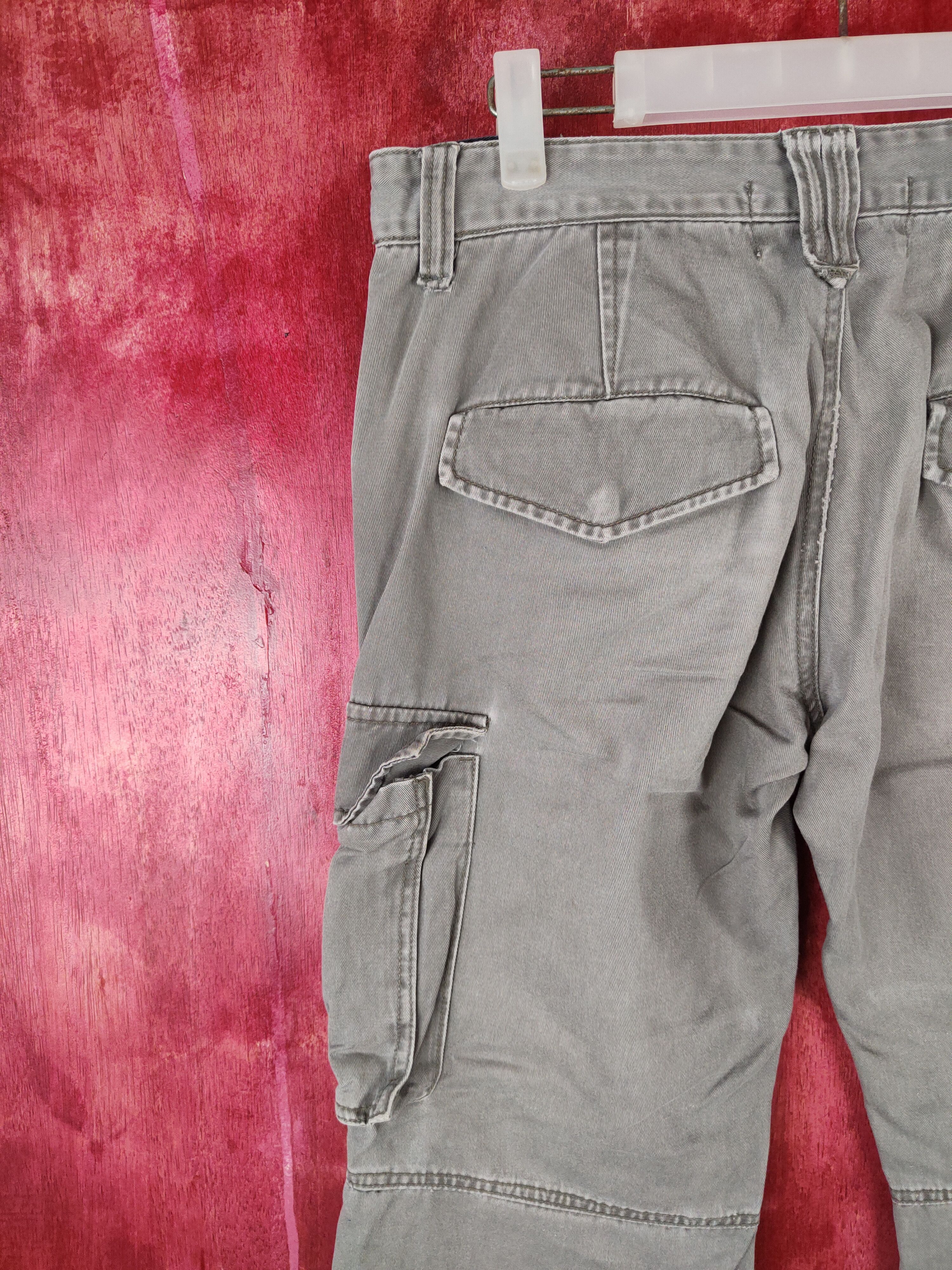 Japanese Brand Bull Gray Multi Pocket Tactical Cargo Pants #S448 Size US 32 / EU 48 - 8 Thumbnail