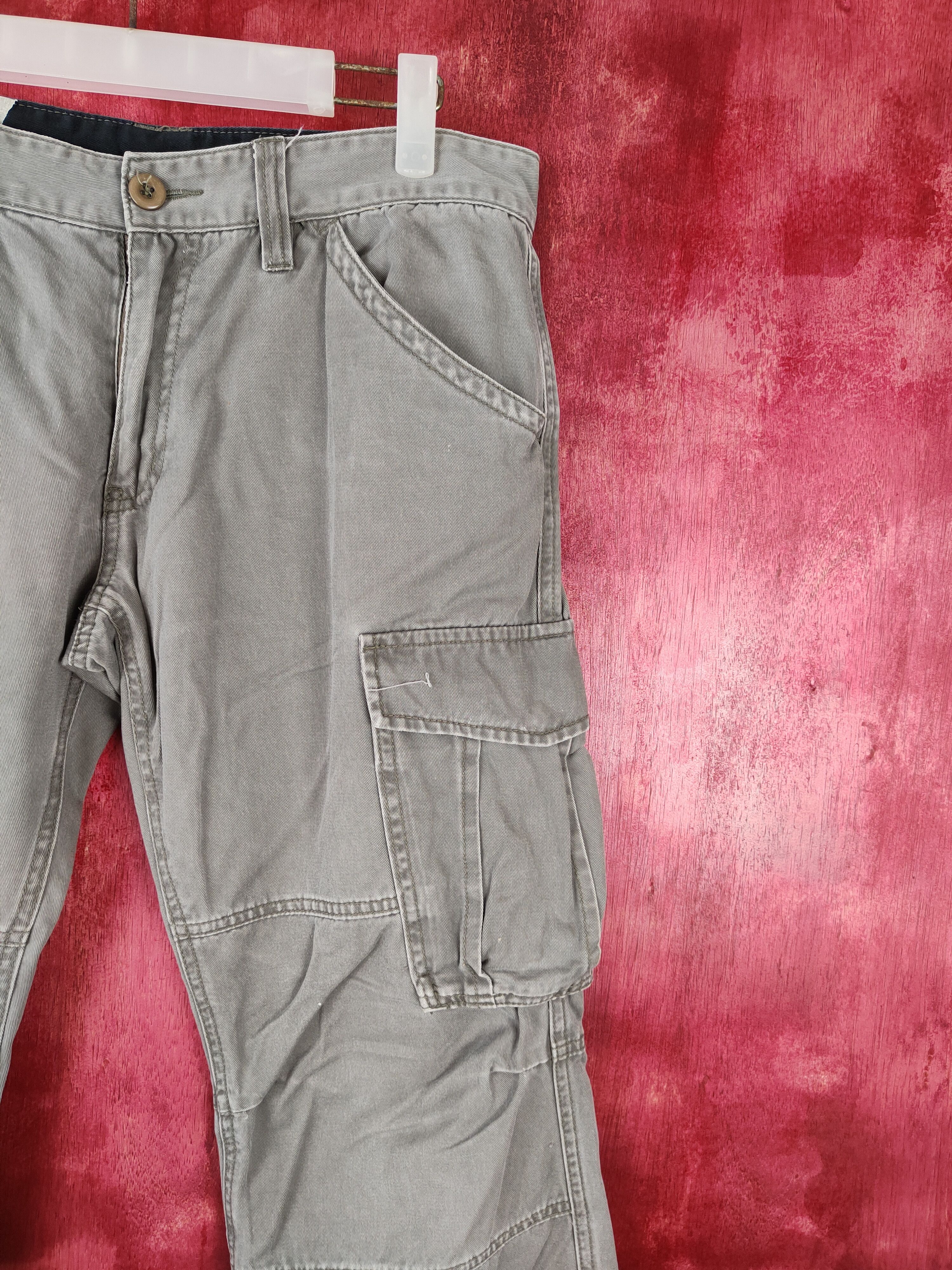 Japanese Brand Bull Gray Multi Pocket Tactical Cargo Pants #S448 Size US 32 / EU 48 - 5 Thumbnail
