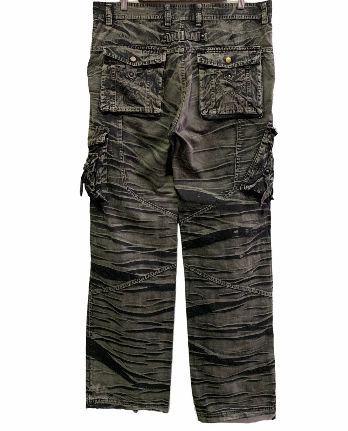 If Six Was Nine Japanese Brand BA WANG CHENG Tiger stripe Cargo Pocket Size US 34 / EU 50 - 3 Thumbnail