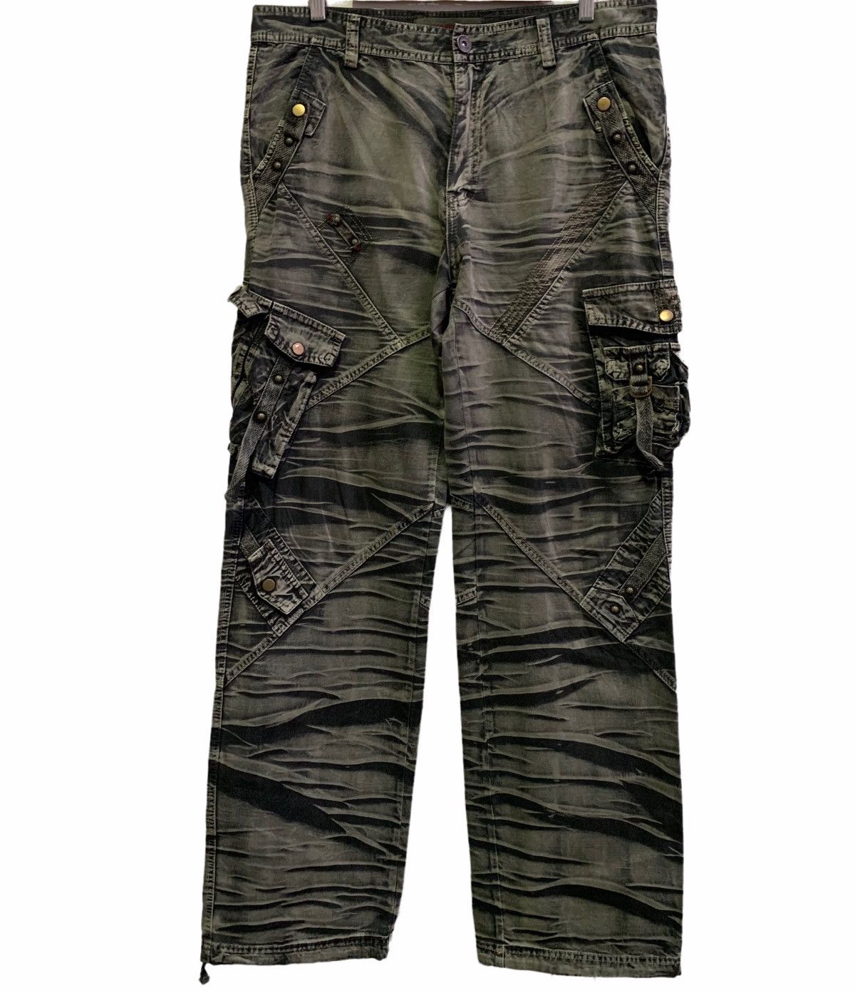 If Six Was Nine Japanese Brand BA WANG CHENG Tiger stripe Cargo Pocket Size US 34 / EU 50 - 2 Thumbnail