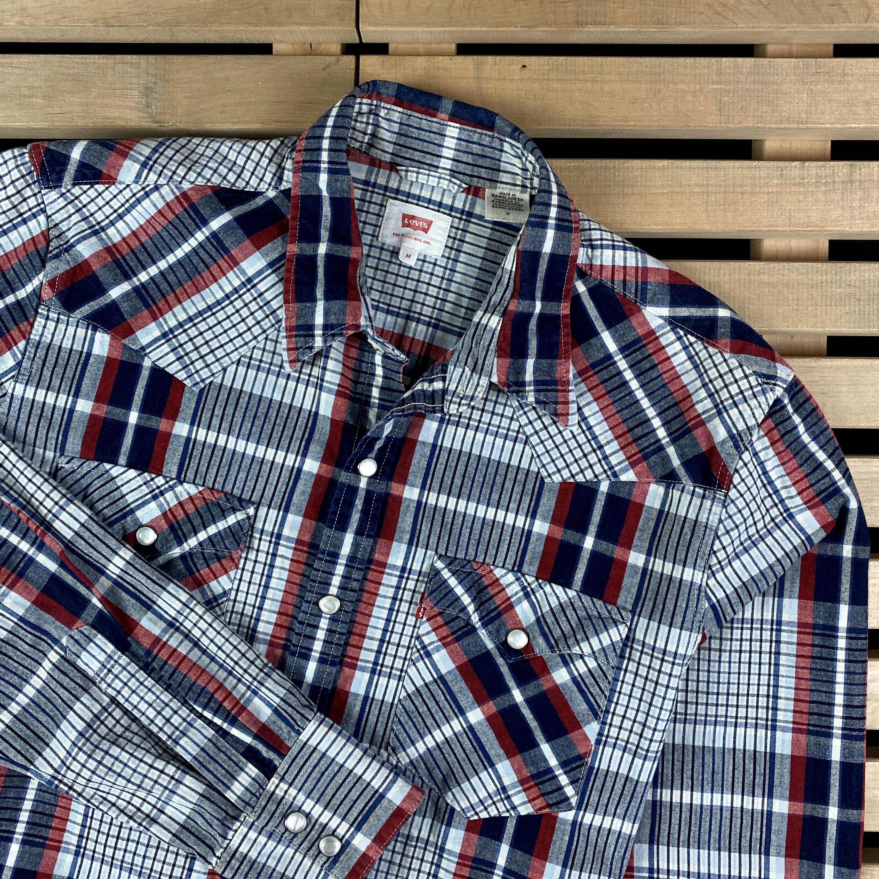 Levi's × Levi's Vintage Clothing × Vintage Mens Shirt Long Sleeve Levis Vintage Size M Size US M / EU 48-50 / 2 - 2 Thumbnail