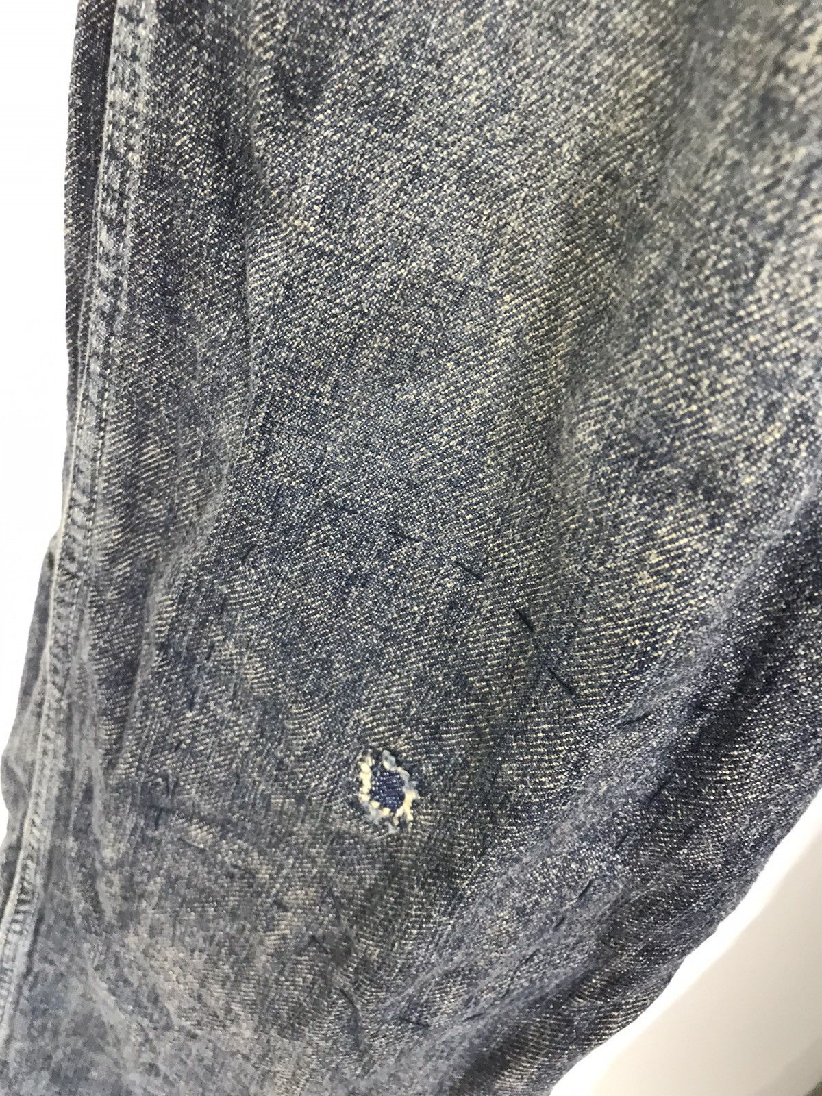 Japanese Brand Vtg Shimamura corp patchwork boro denim coverall Button fly Size US 34 / EU 50 - 14 Thumbnail
