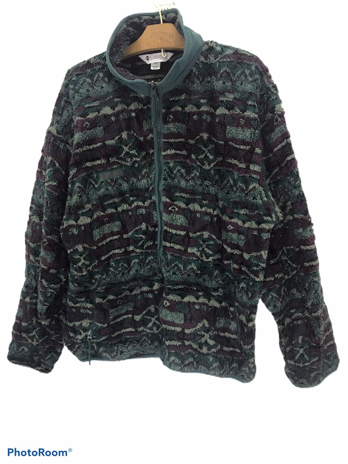 Rare Columbia sportwear usa Sherpa fleece jacket multicolor