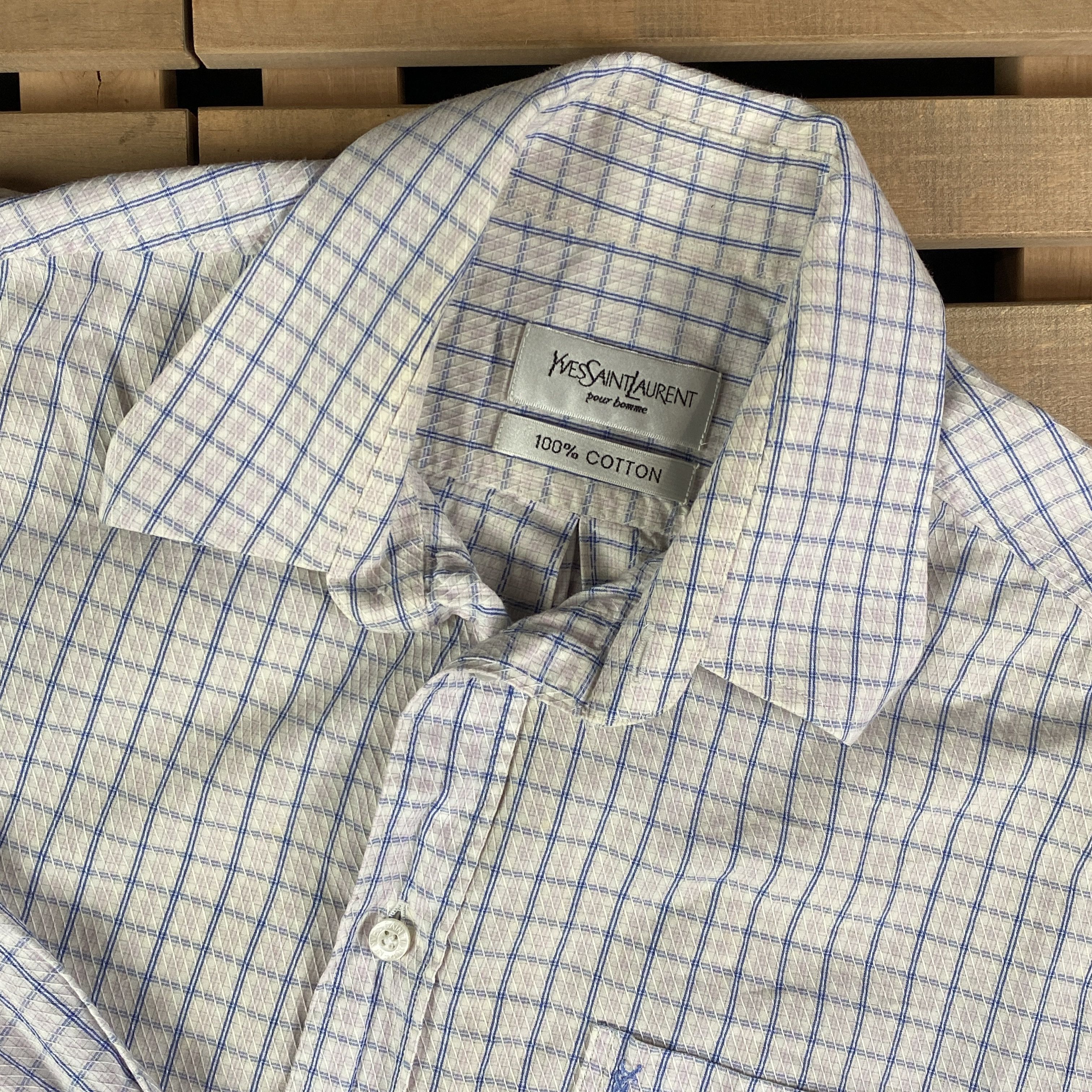 Vintage × Yves Saint Laurent Mens Shirt Long Sleeve Yves Saint Lauren Vintage Size M Size US M / EU 48-50 / 2 - 3 Thumbnail