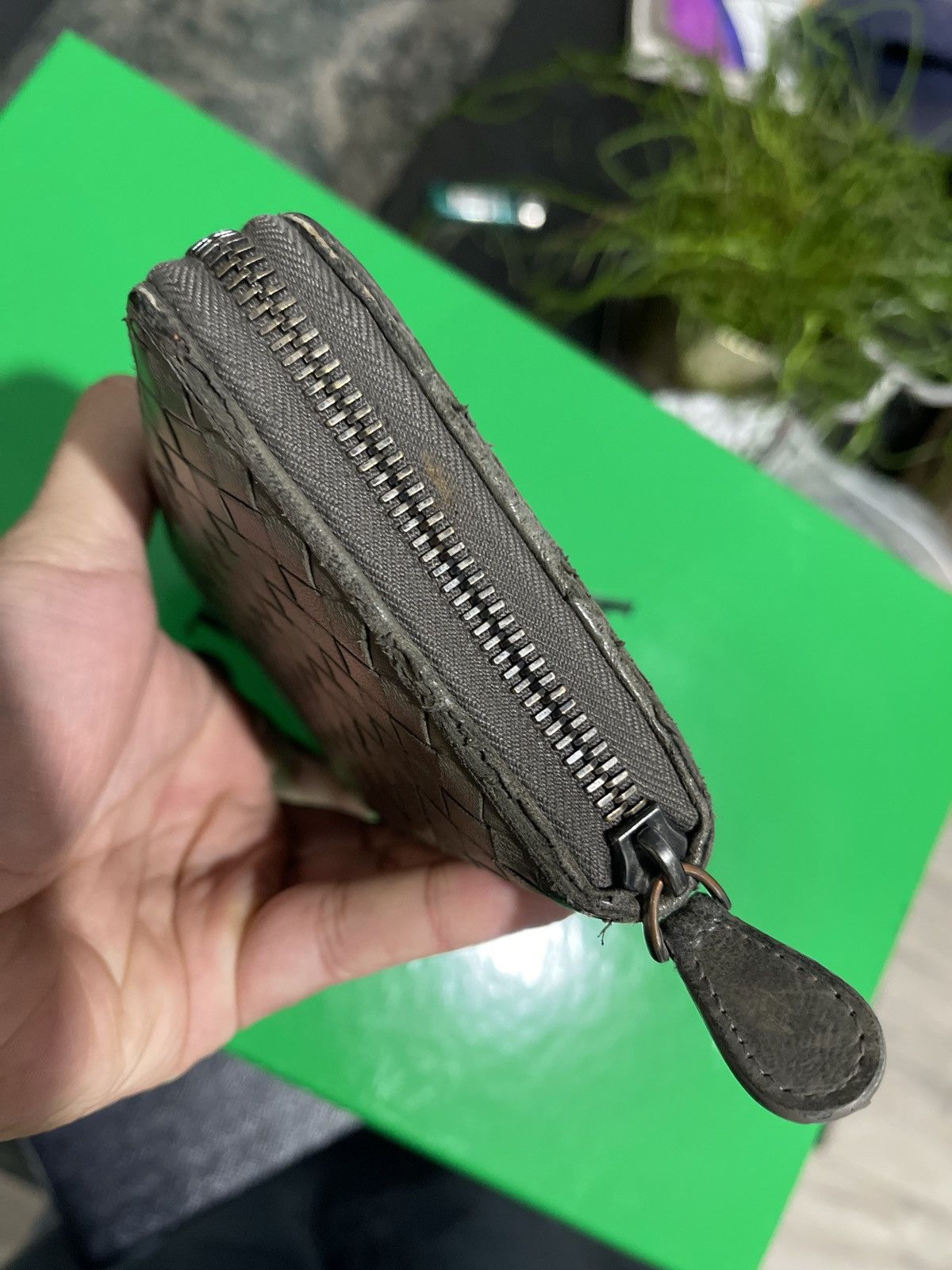 Bottega Veneta Old Bottega Intrecciato grey zip around continental wallet Size ONE SIZE - 6 Thumbnail