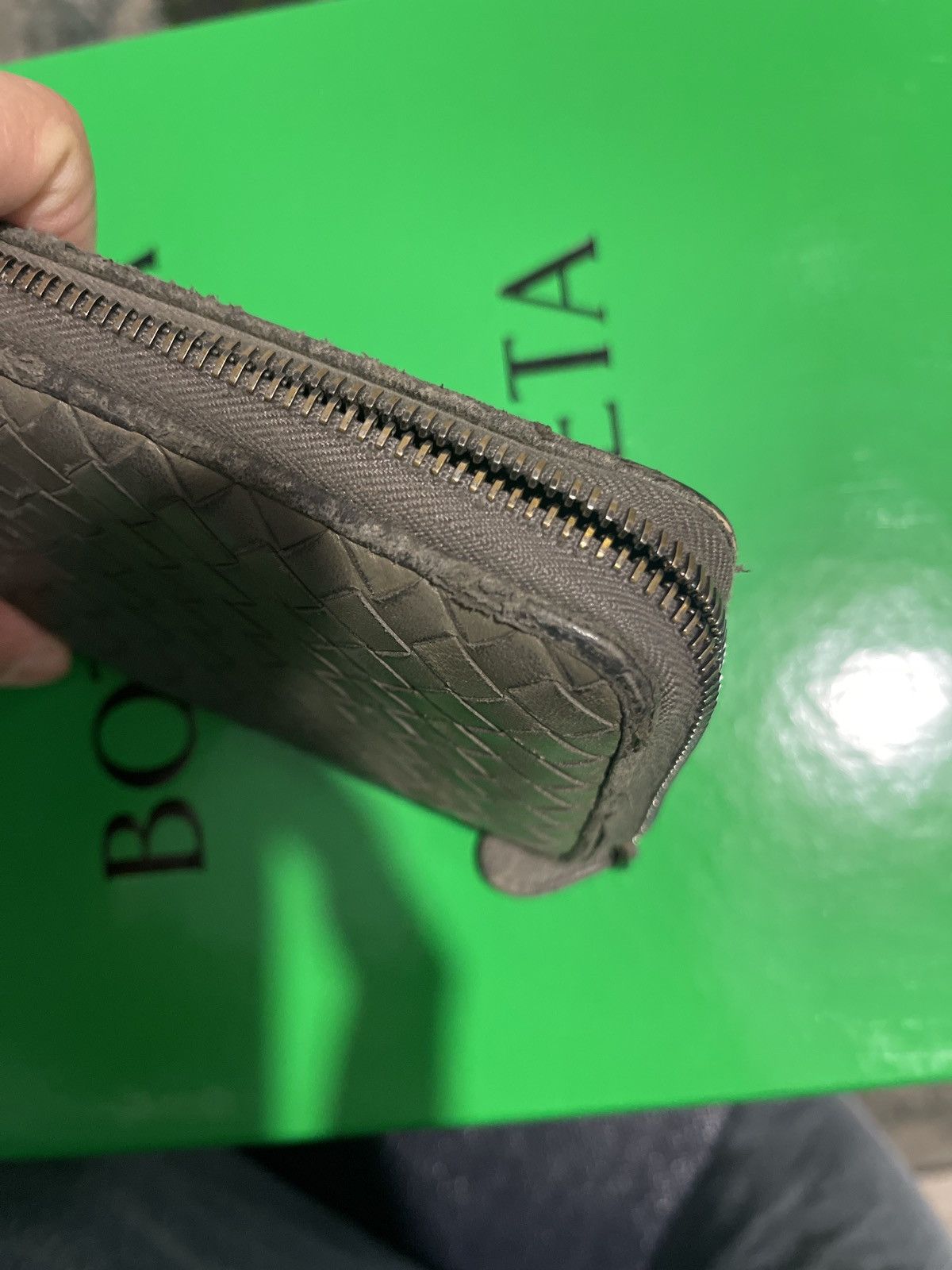 Bottega Veneta Old Bottega Intrecciato grey zip around continental wallet Size ONE SIZE - 5 Thumbnail