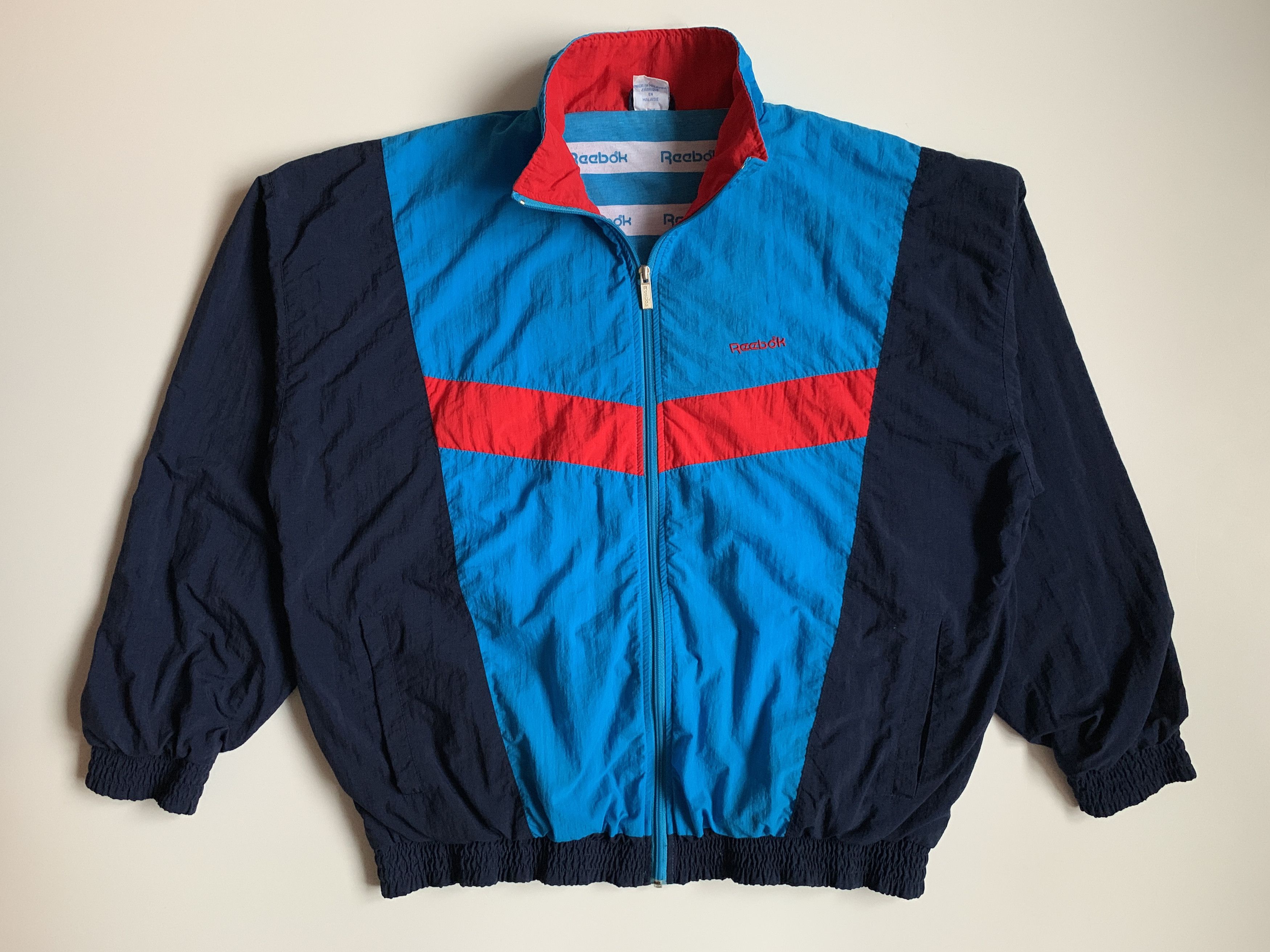 Reebok × Vintage Reebok 90's Vintage Big Logo Men's Track Jacket Size XL Size US XL / EU 56 / 4 - 6 Thumbnail