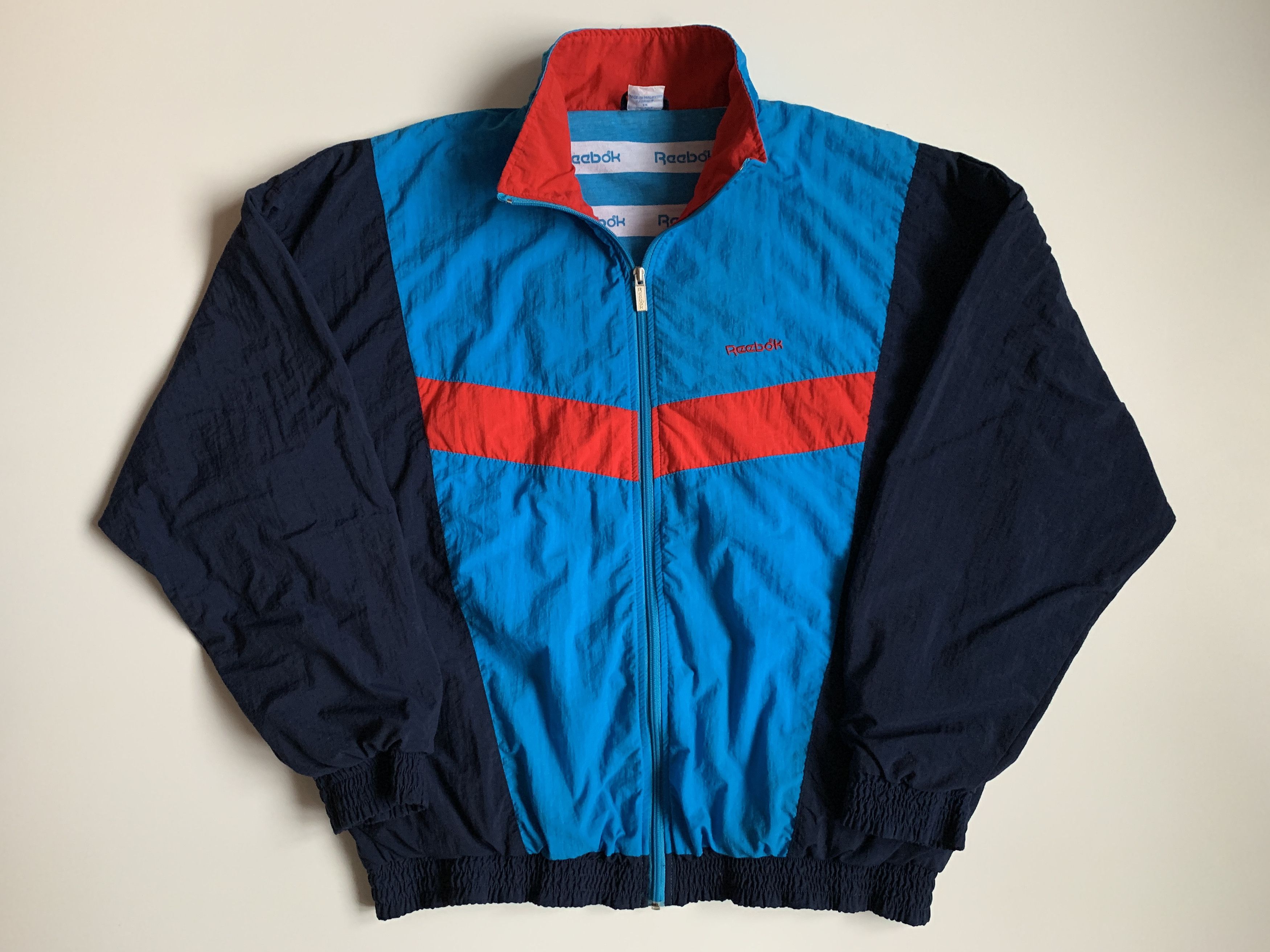 Reebok × Vintage Reebok 90's Vintage Big Logo Men's Track Jacket Size XL Size US XL / EU 56 / 4 - 5 Thumbnail