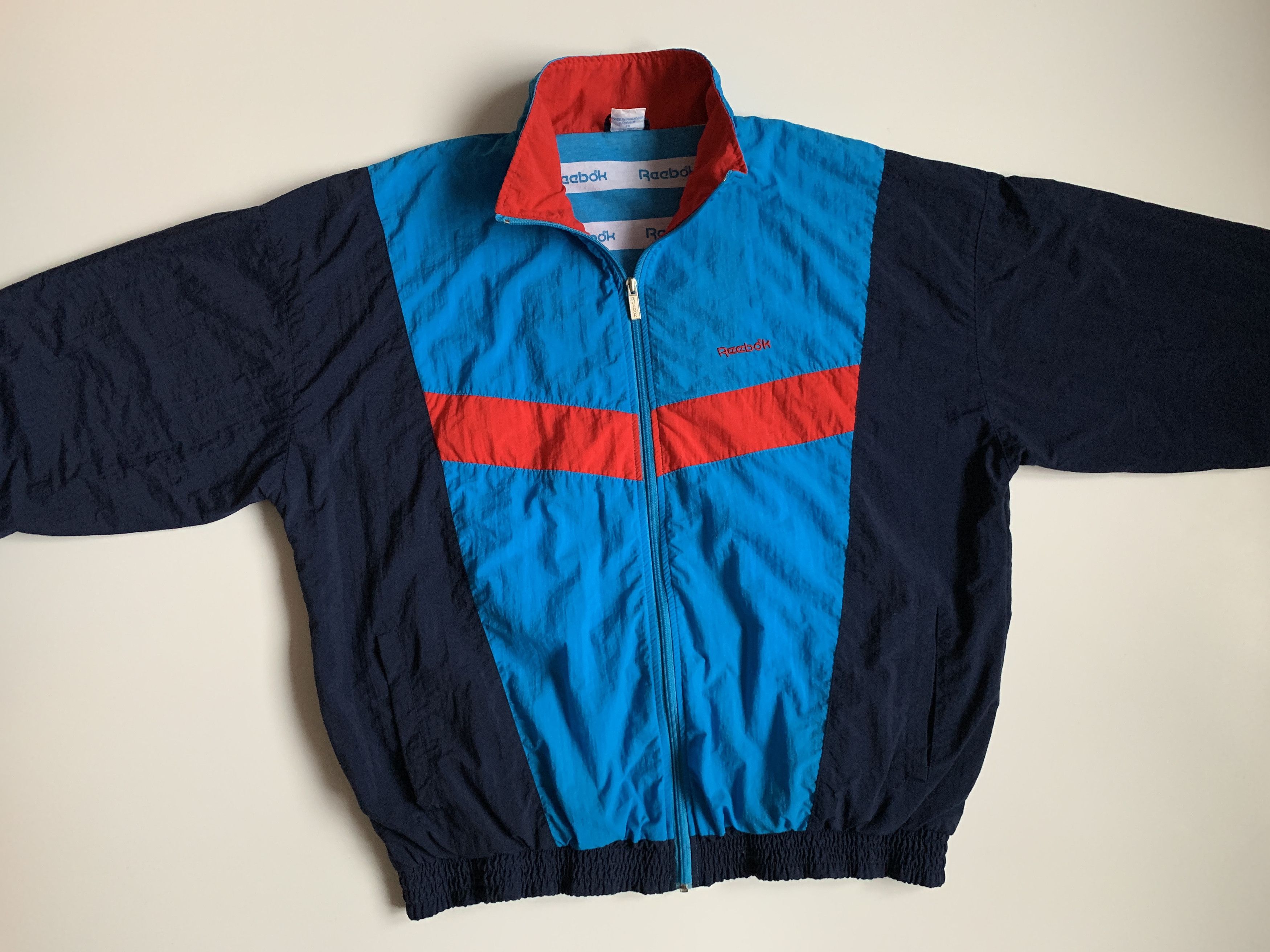 Reebok × Vintage Reebok 90's Vintage Big Logo Men's Track Jacket Size XL Size US XL / EU 56 / 4 - 4 Thumbnail
