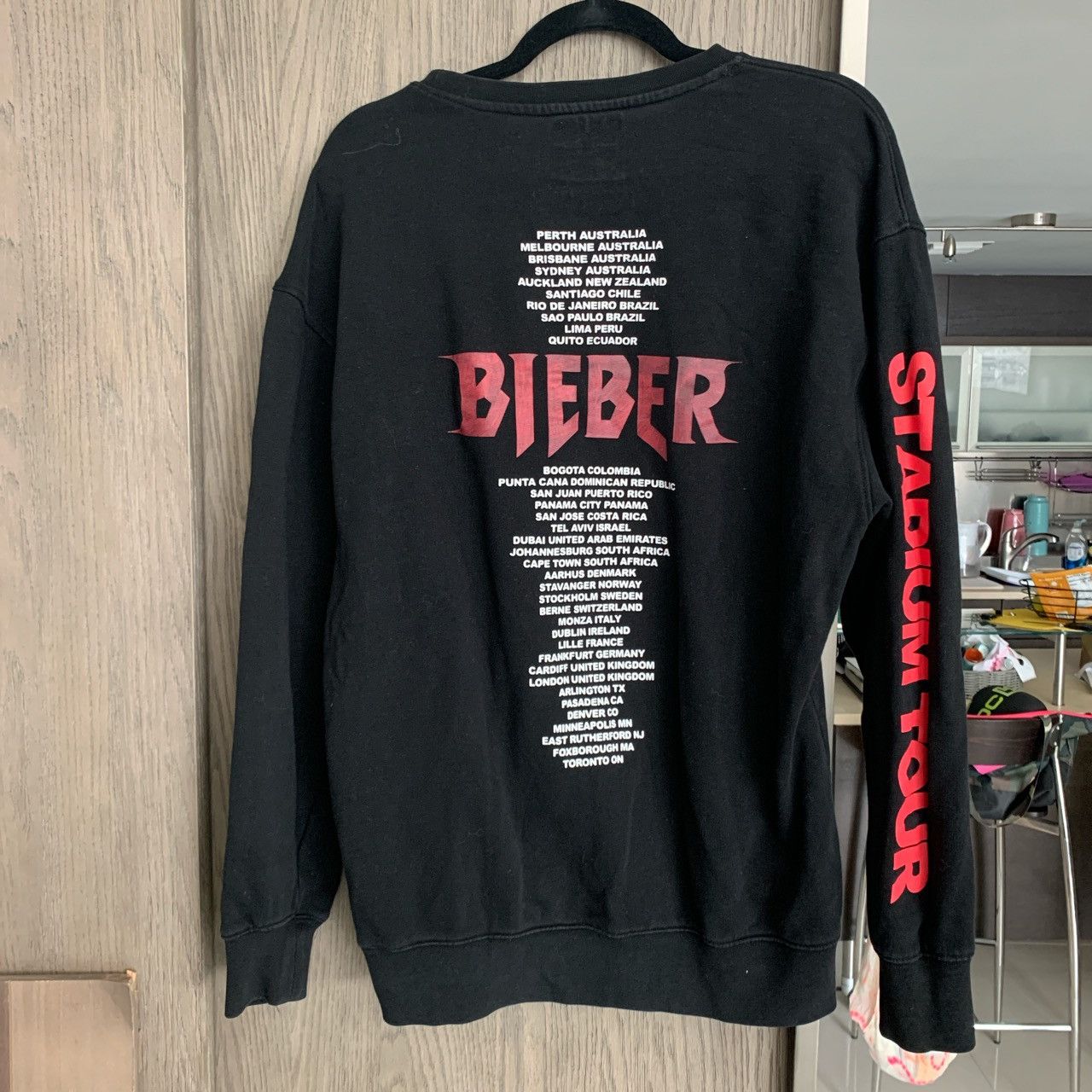 Justin Bieber Team Stadium Tour sweatshirt