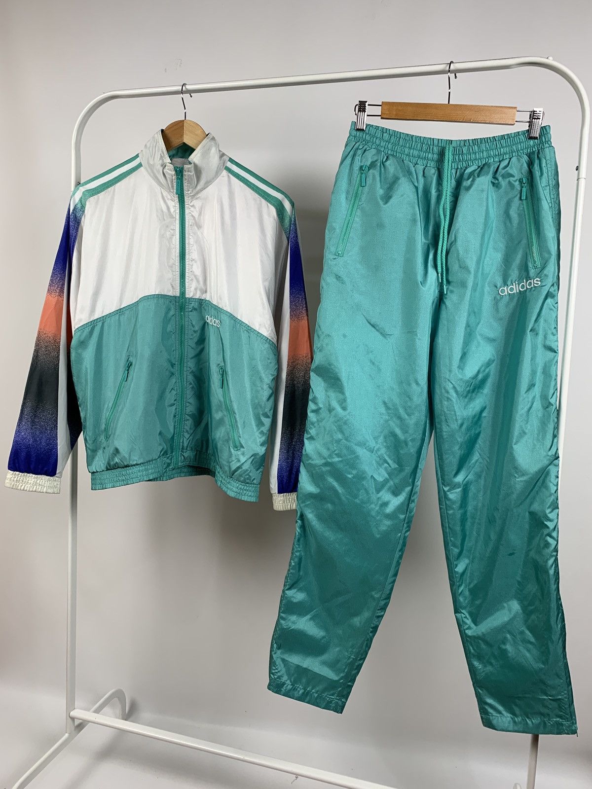 90s Vintage Adidas Tracksuit Jacket + Pants