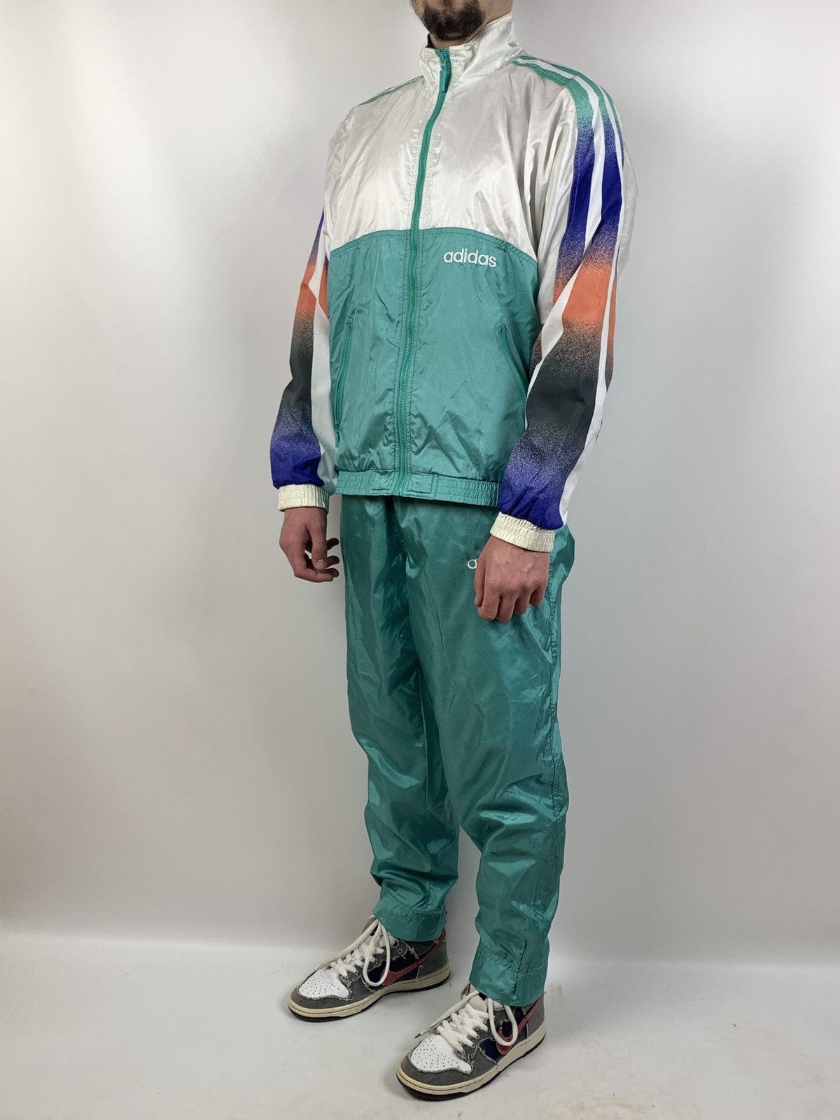 Adidas 90s Vintage Adidas Tracksuit Jacket + Pants Size US S / EU 44-46 / 1 - 2 Thumbnail