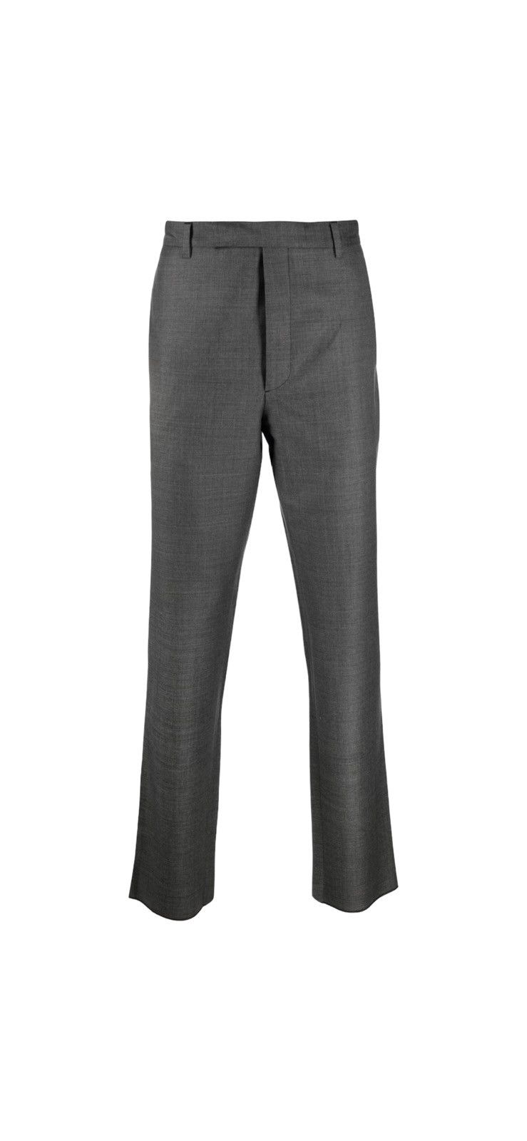 Prada Logo Patch Virgin Wool Trousers